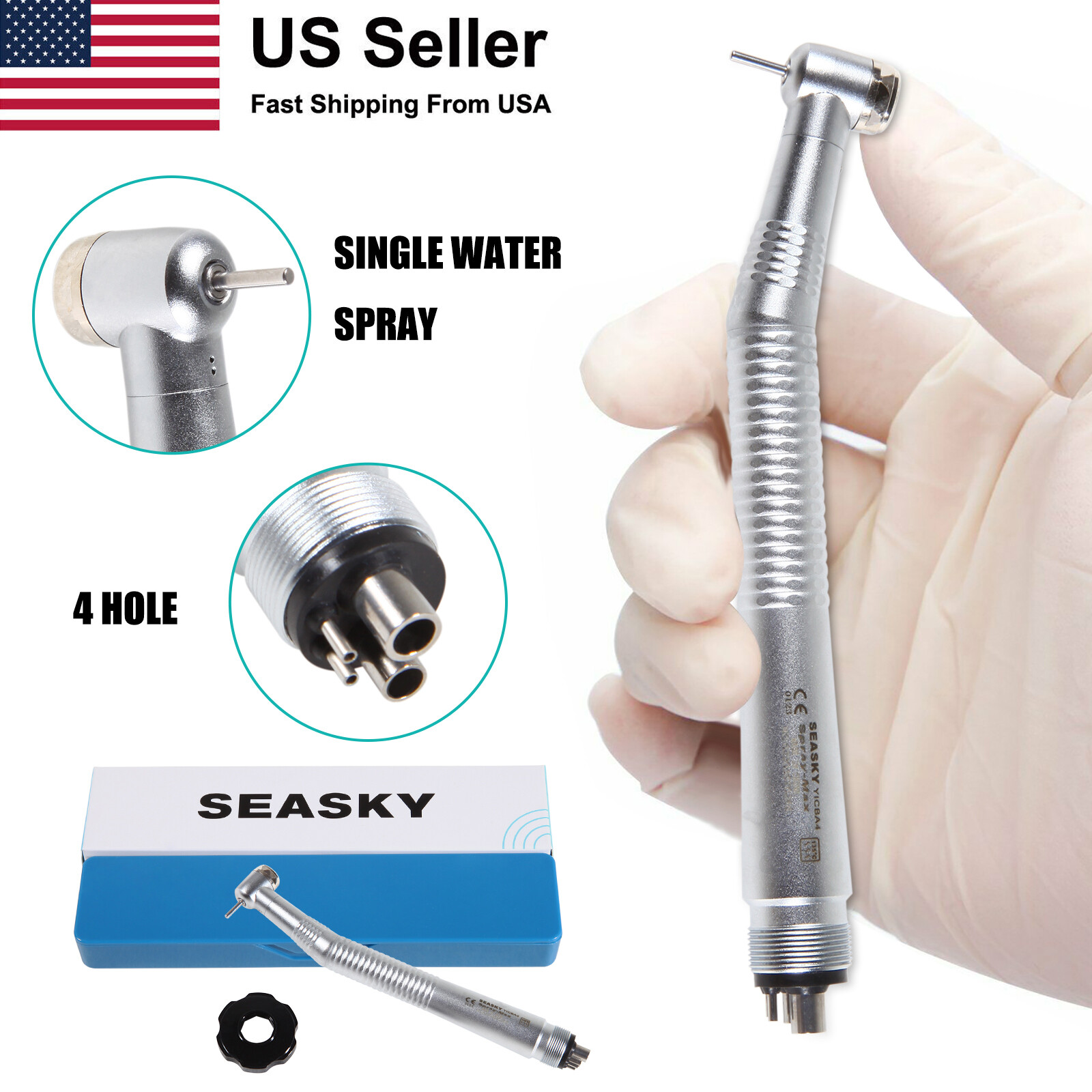 10* NSK PANA MAX Style Dental High Speed Handpiece Push Button 4Hole Air Turbine