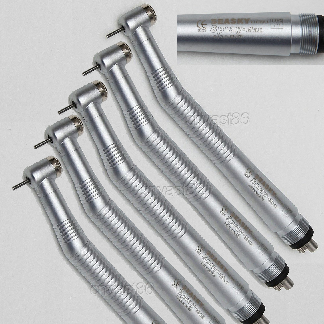 10 NSK Style Dental High Speed Handpiece Standard Head Single Spray Push Button