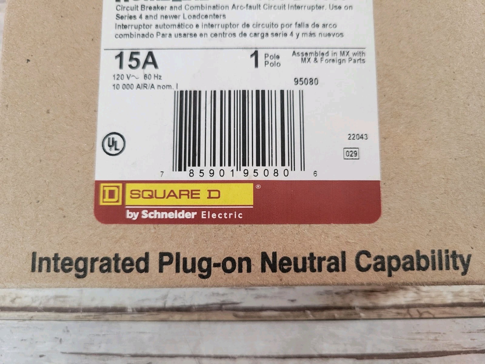 Homeline Square D 15 Amp Breaker HOM115PCAFI
