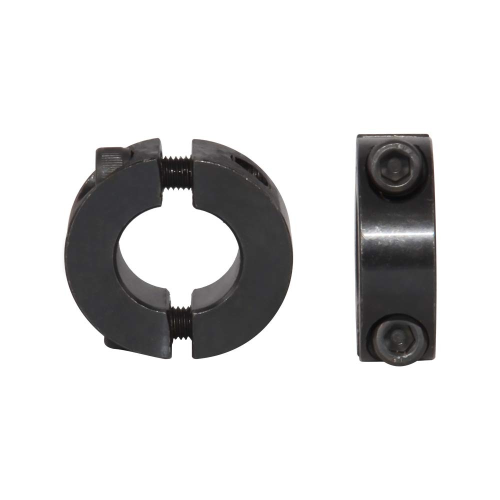 AZSSMUK Bore 1/4″ Shaft Collar Double Split Axle Clamp of 1/4″, Black