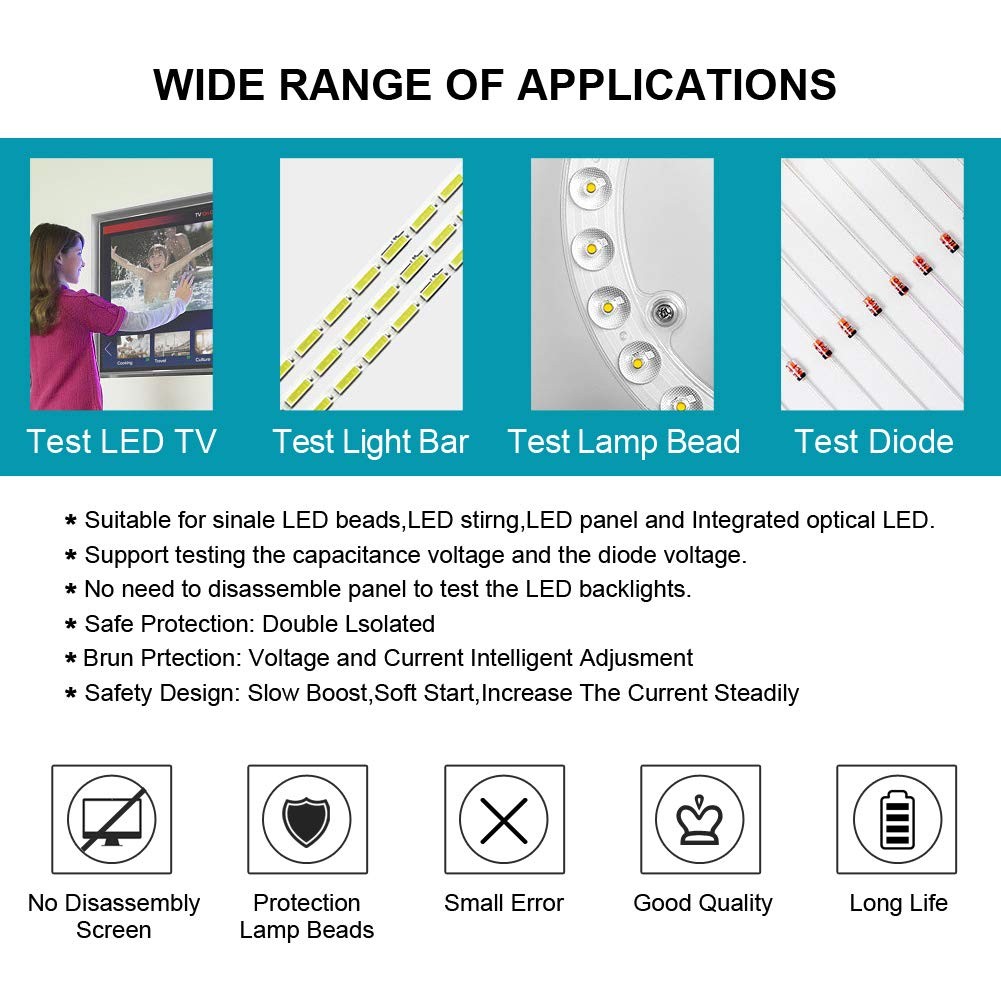 LED Light and TV Backlight Tester,Led Strip Lamp Beads Repair Testing Tool with