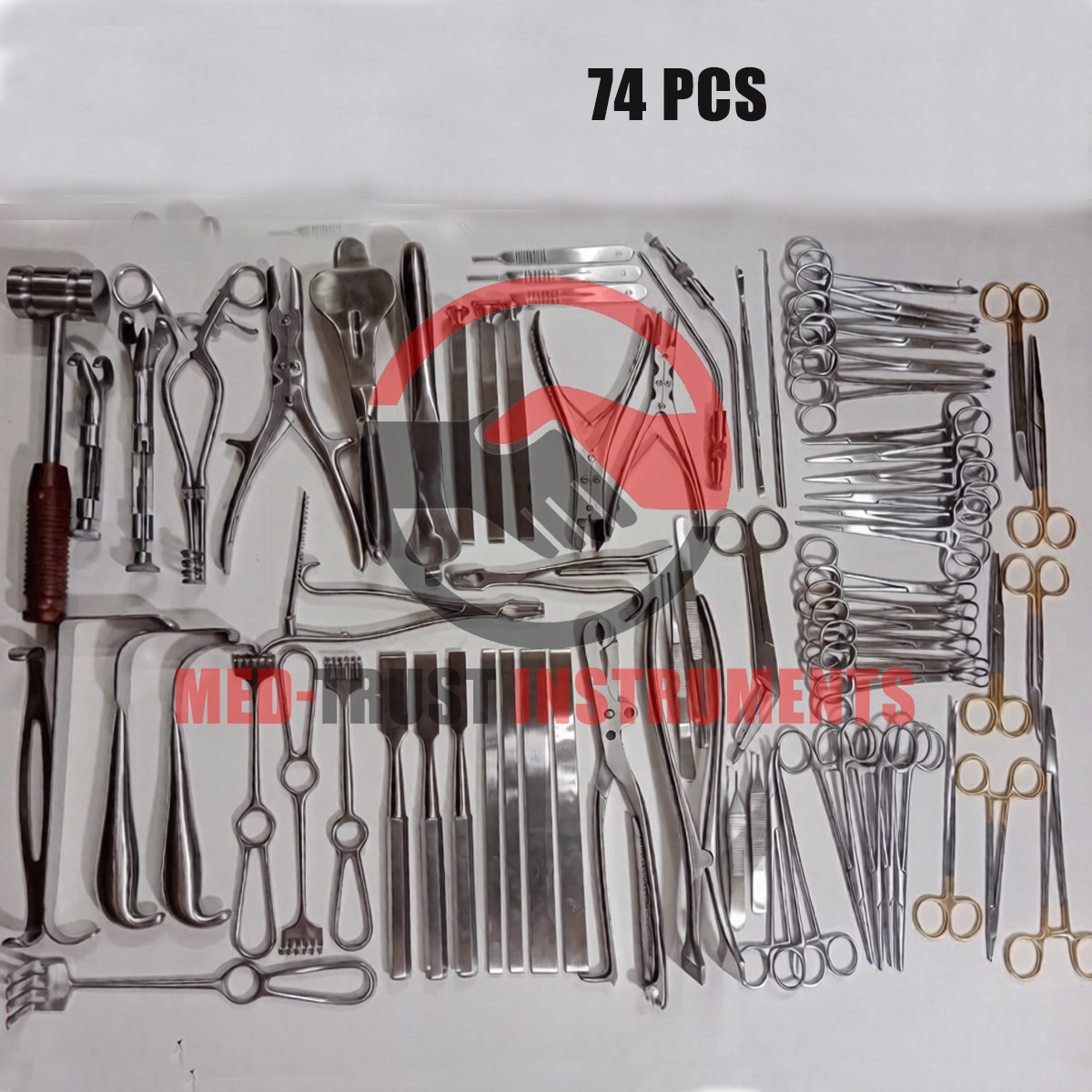 Orthopedic Basic Major Orthopedic Lot Of 74 Pcs Set Surgical Instruments