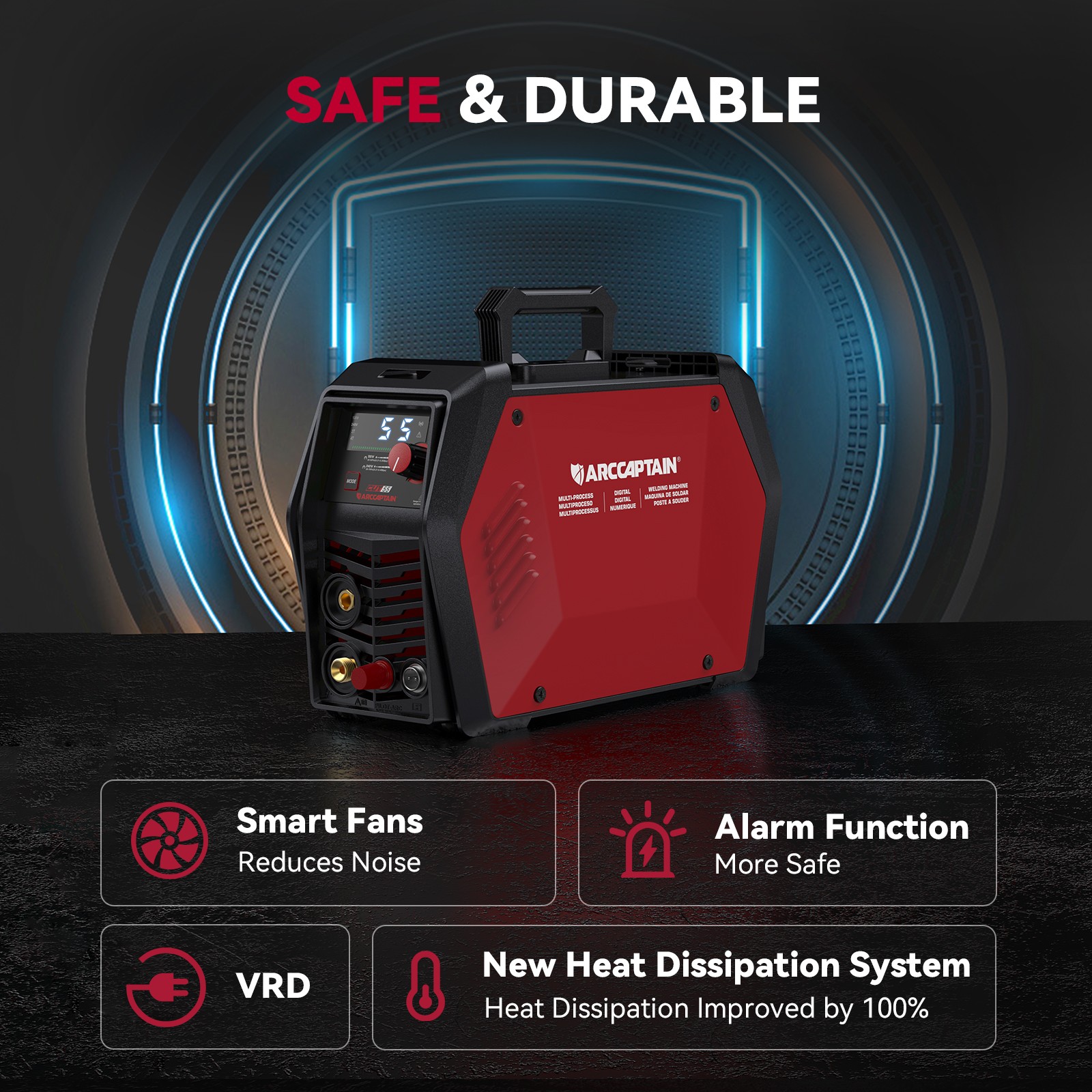 ARCCAPTAIN iControl 55Amp CUT55 Pro Plasma Cutter Non-Touch Pilot Arc 120V/240V