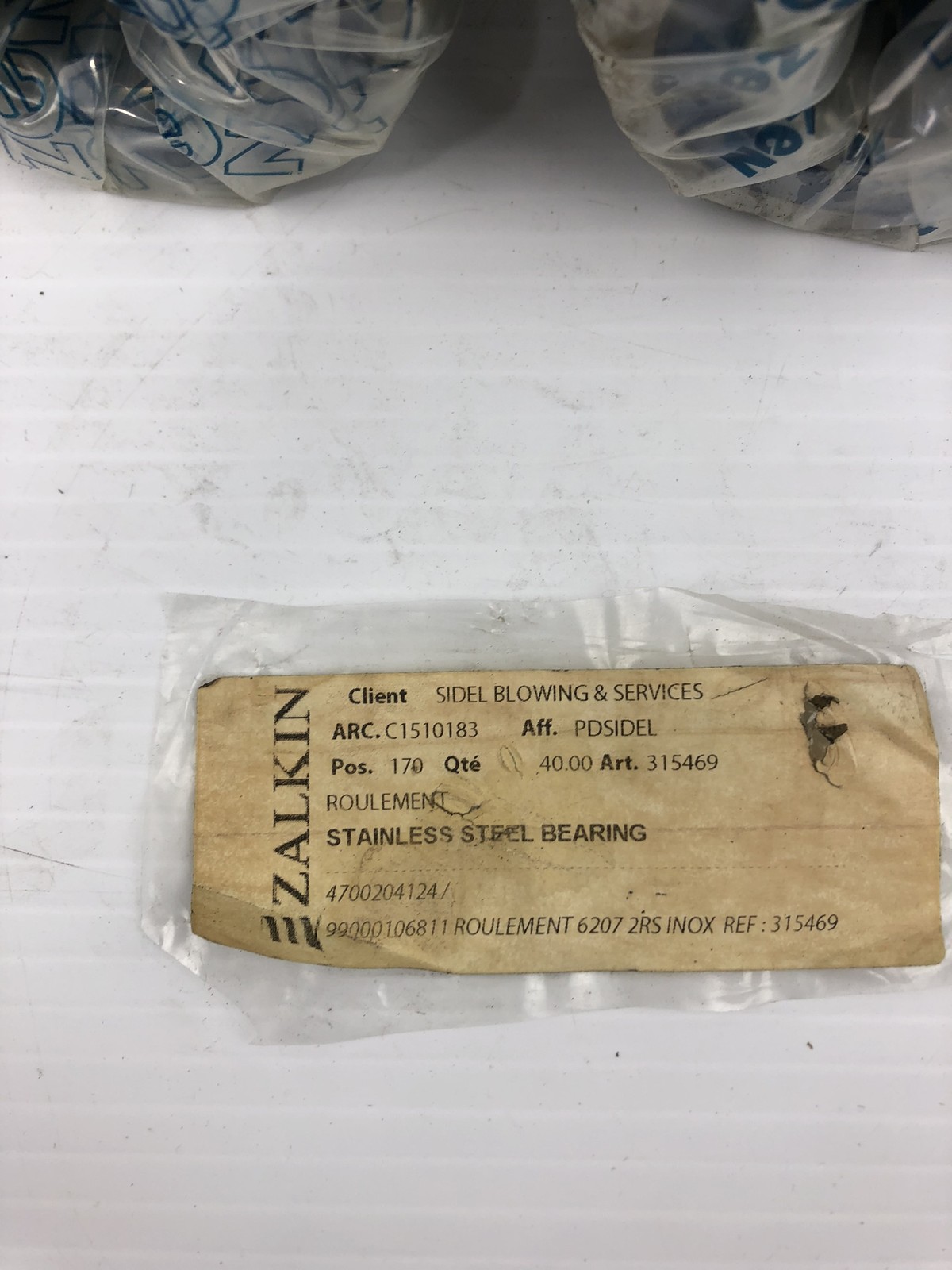 Zalkin C1510183 Stainless Steel Bearing – Lot of 20