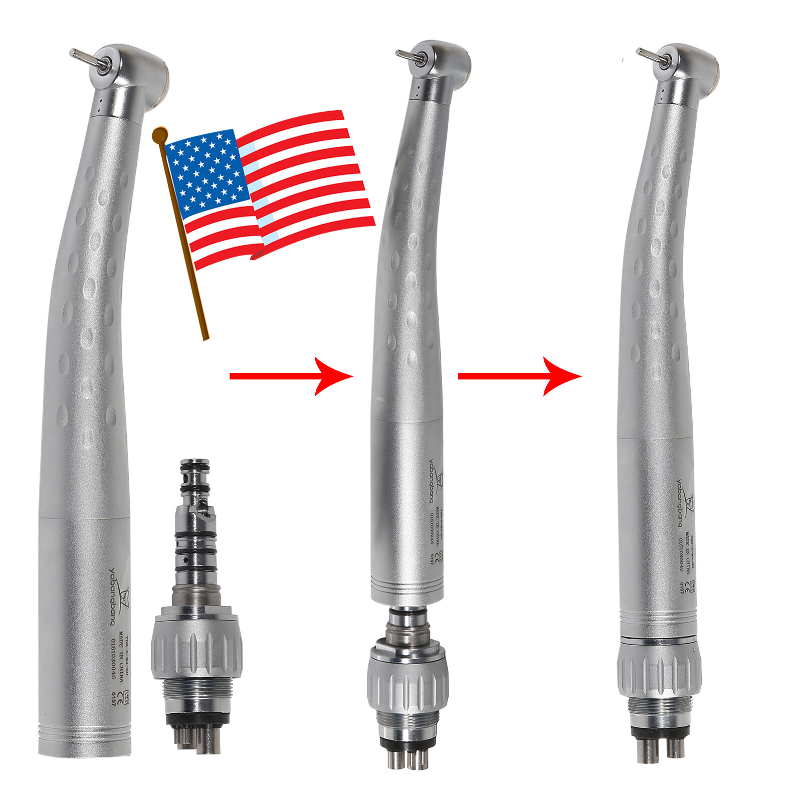 KaVo Style Dental High Speed Handpiece with 4 Hole Quick Coupler Coupling Swivel