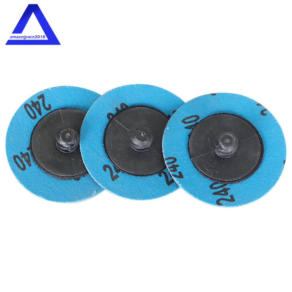 51Pcs 2″ Roll Lock Die Grinder Quick Change Sanding Disc 36 60 80 120 240 Grit
