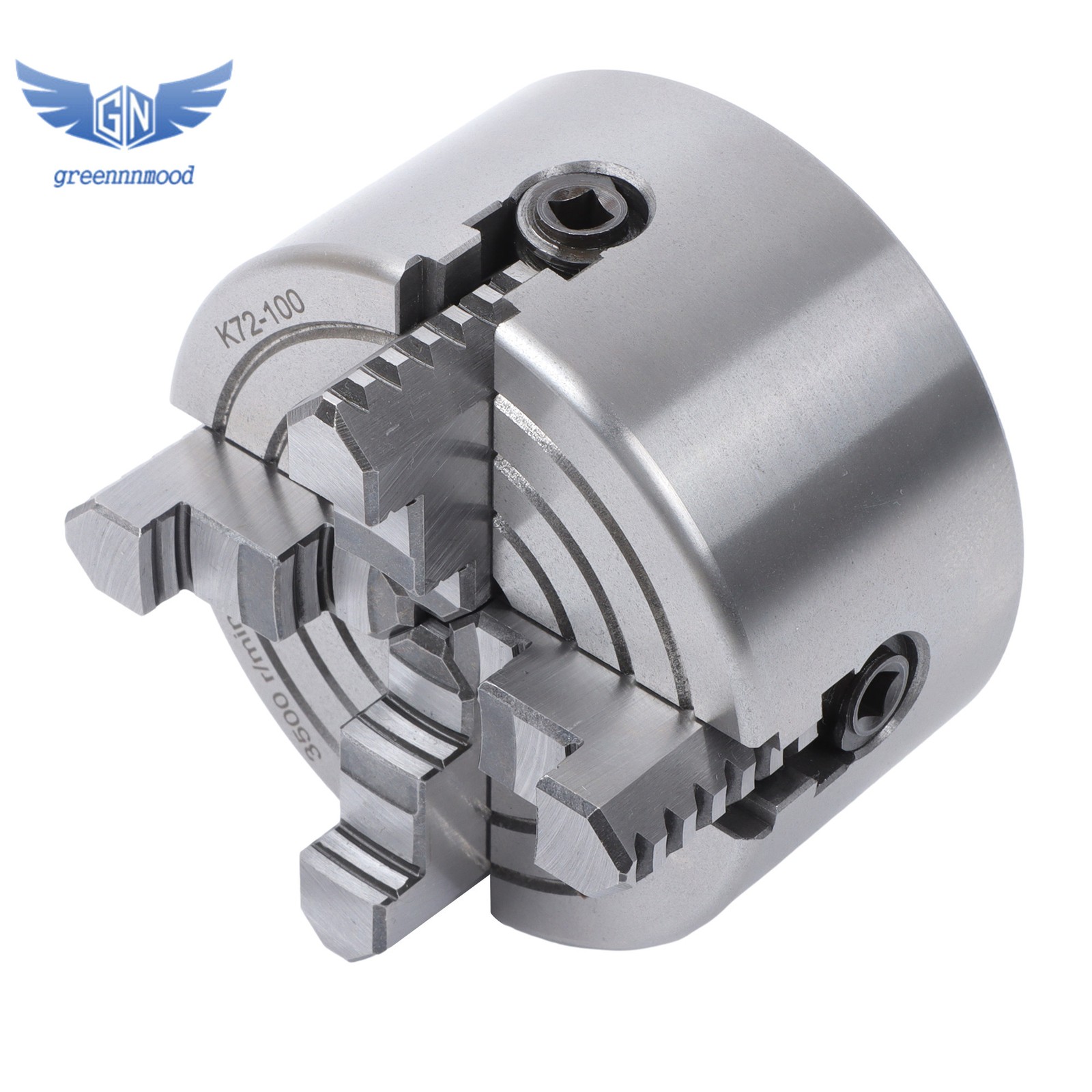 K72-100 4″ Lathe Chuck 4 Jaw Independent Milling Machine Cast Iron Internal Jaw