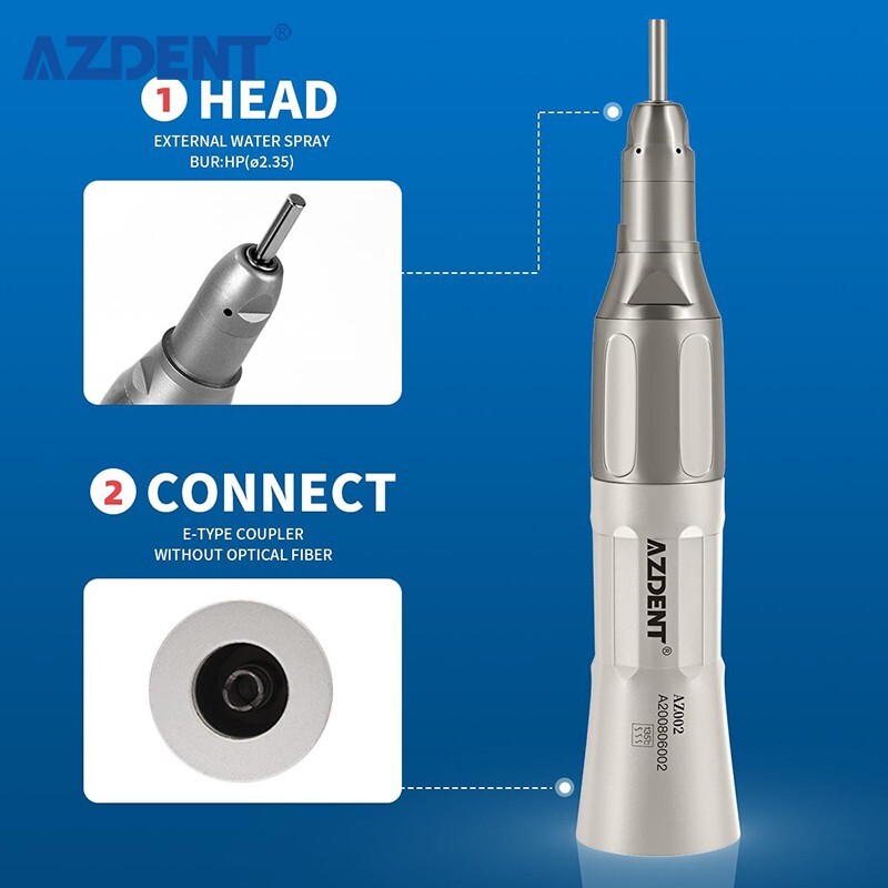 Joydental Dental Low Slow Speed Handpiece Contra Angle Straight Air Motor 2 Hole