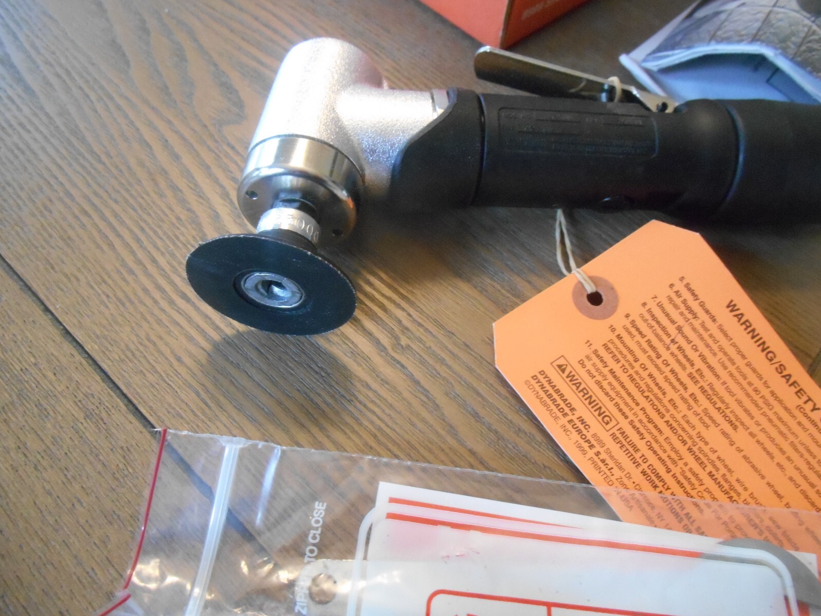Dynabrade model 52500, 2″ right angle disc sander, .3HP, 25,000RPM, USA, New