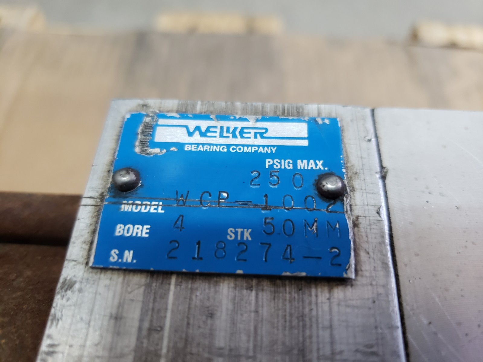 UNUSED – Welker WPA-60-50-RIGID Shot Pin WCP-1002 50mm Bore- 4