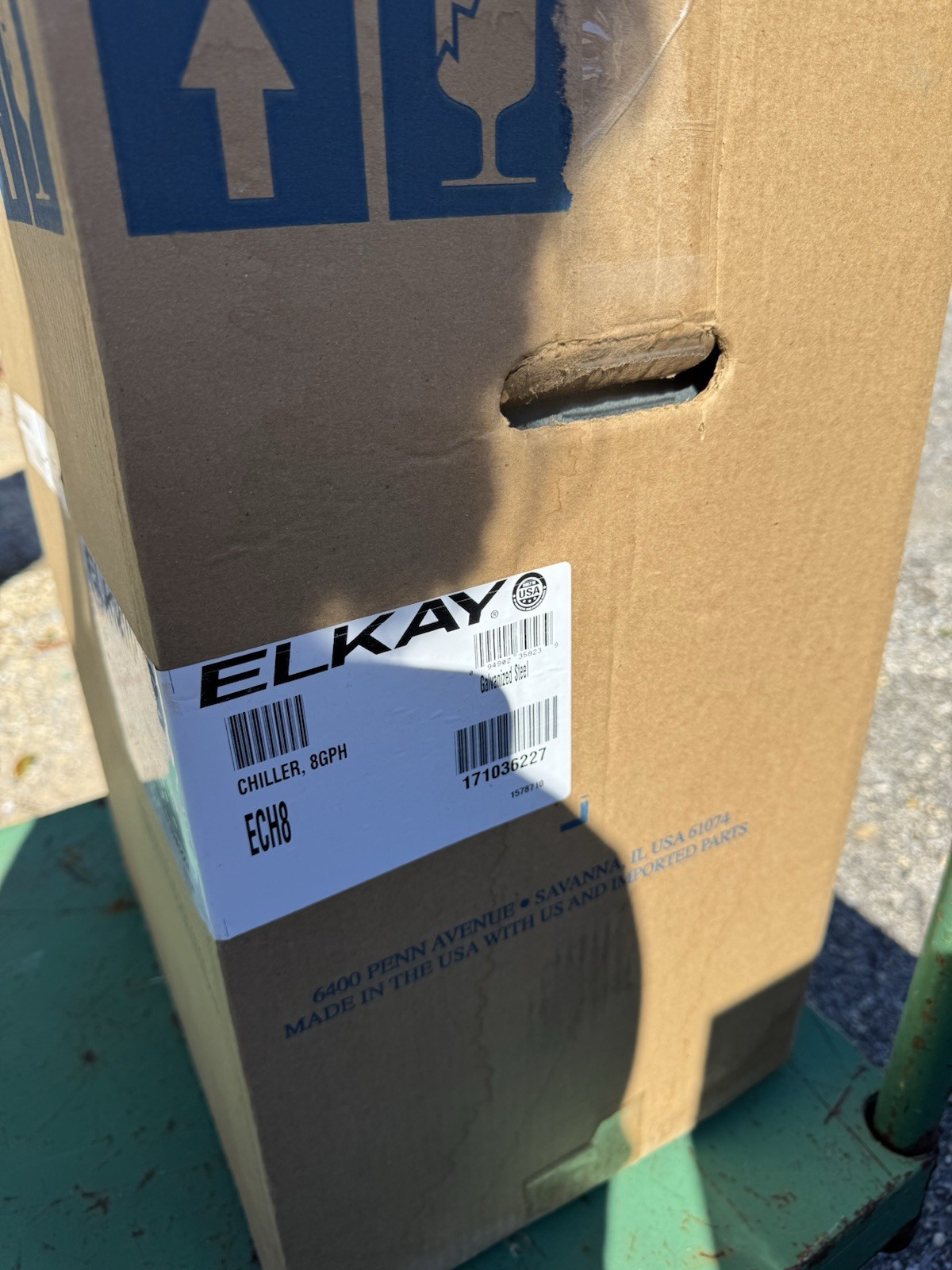 Elkay ECH8 8 GPH Galvanized Steel Remote Water Chiller