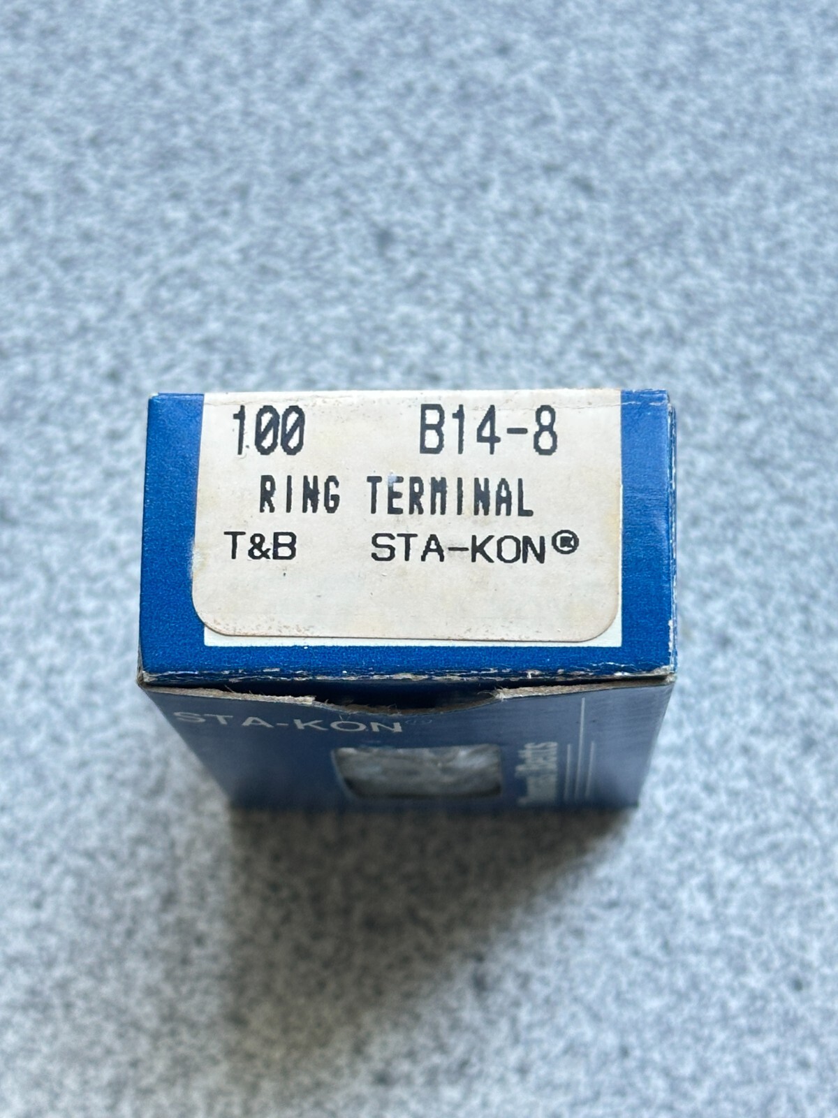 NEW Box of 100 T&B Sta-kon B14-8 Uninsulated Ring Terminals 18-14 AWG #8 Bolt