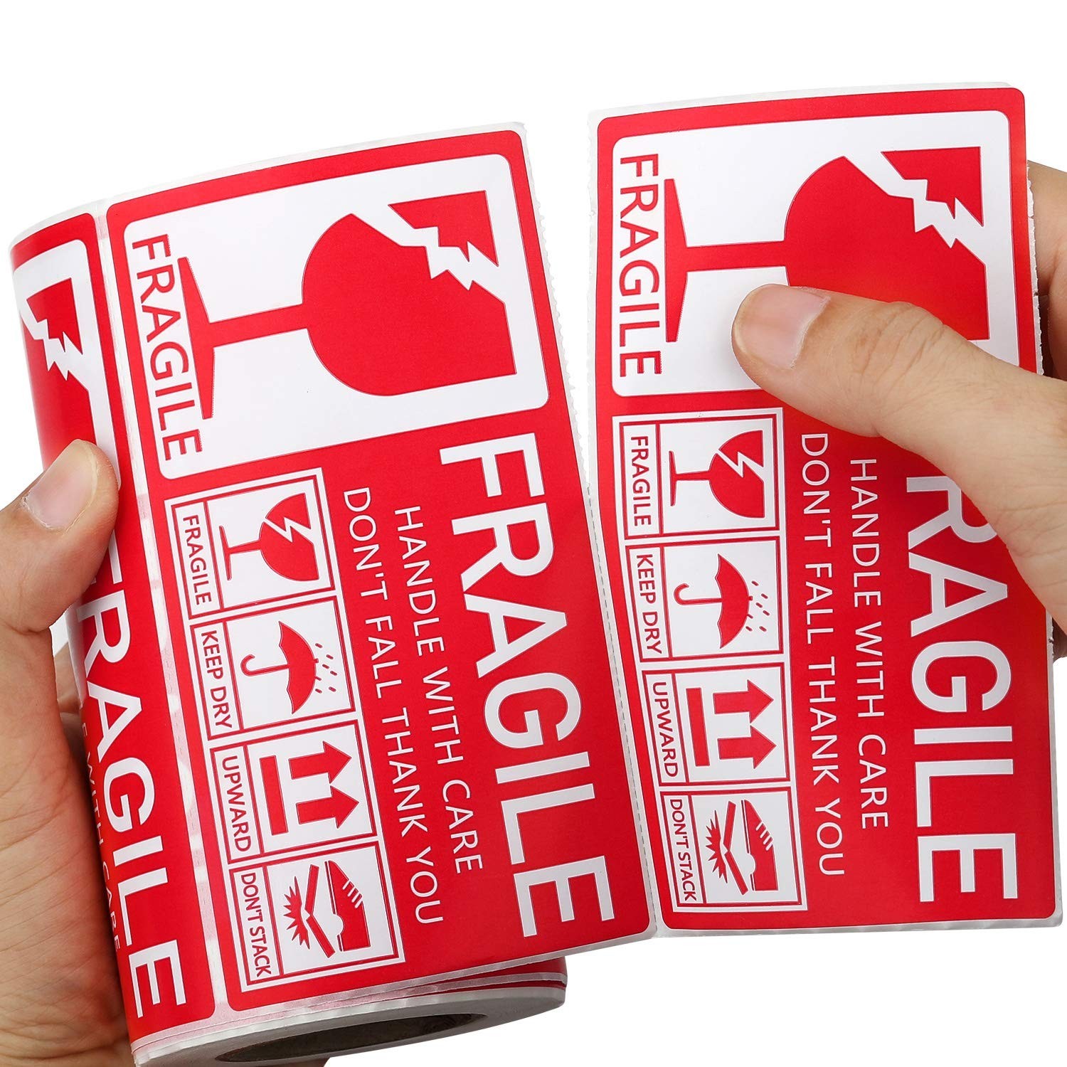 Fragile Stickers 1 Roll 250 Labels 2.76″ x 5.12″ Strong Adhesive Warning Labels