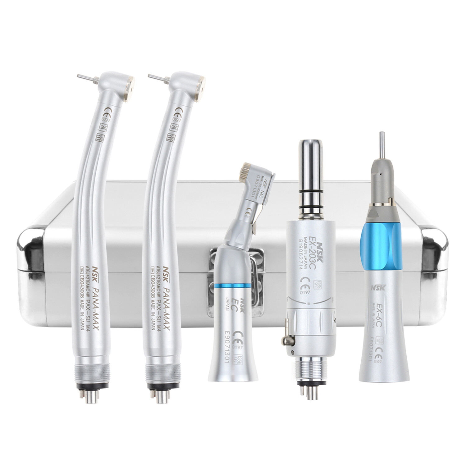 4H NSK Style Dental High Low Speed Handpiece Kit Wrench Type with Aluminum Box