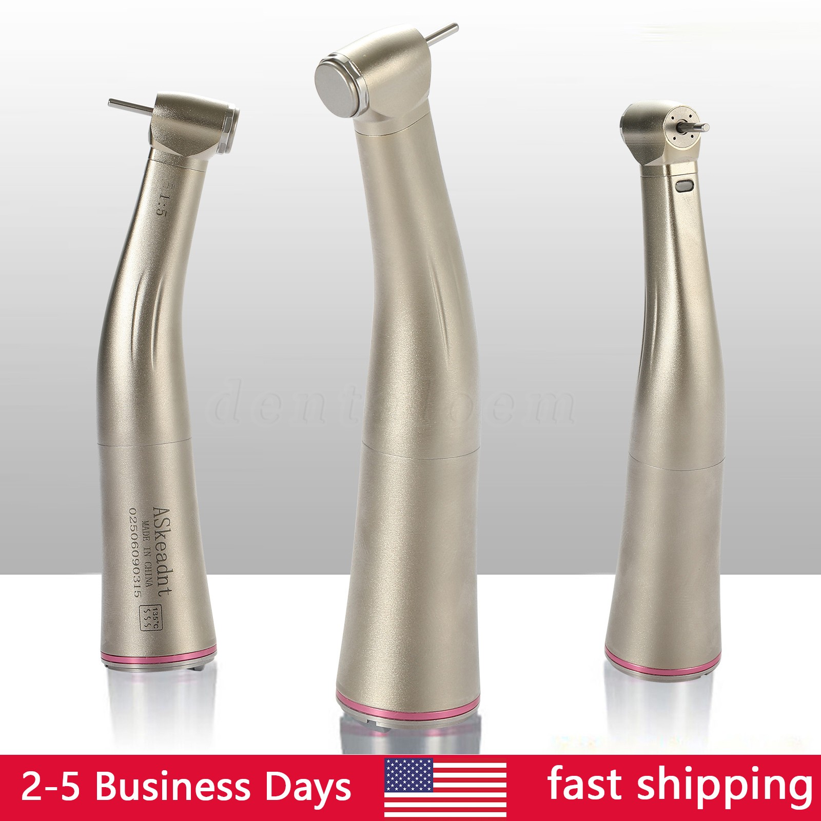 Dental 1:5 LED Fiber Optic Contra Angle Handpiece 4 Sprays Fit NSK Ti-MAX X95L