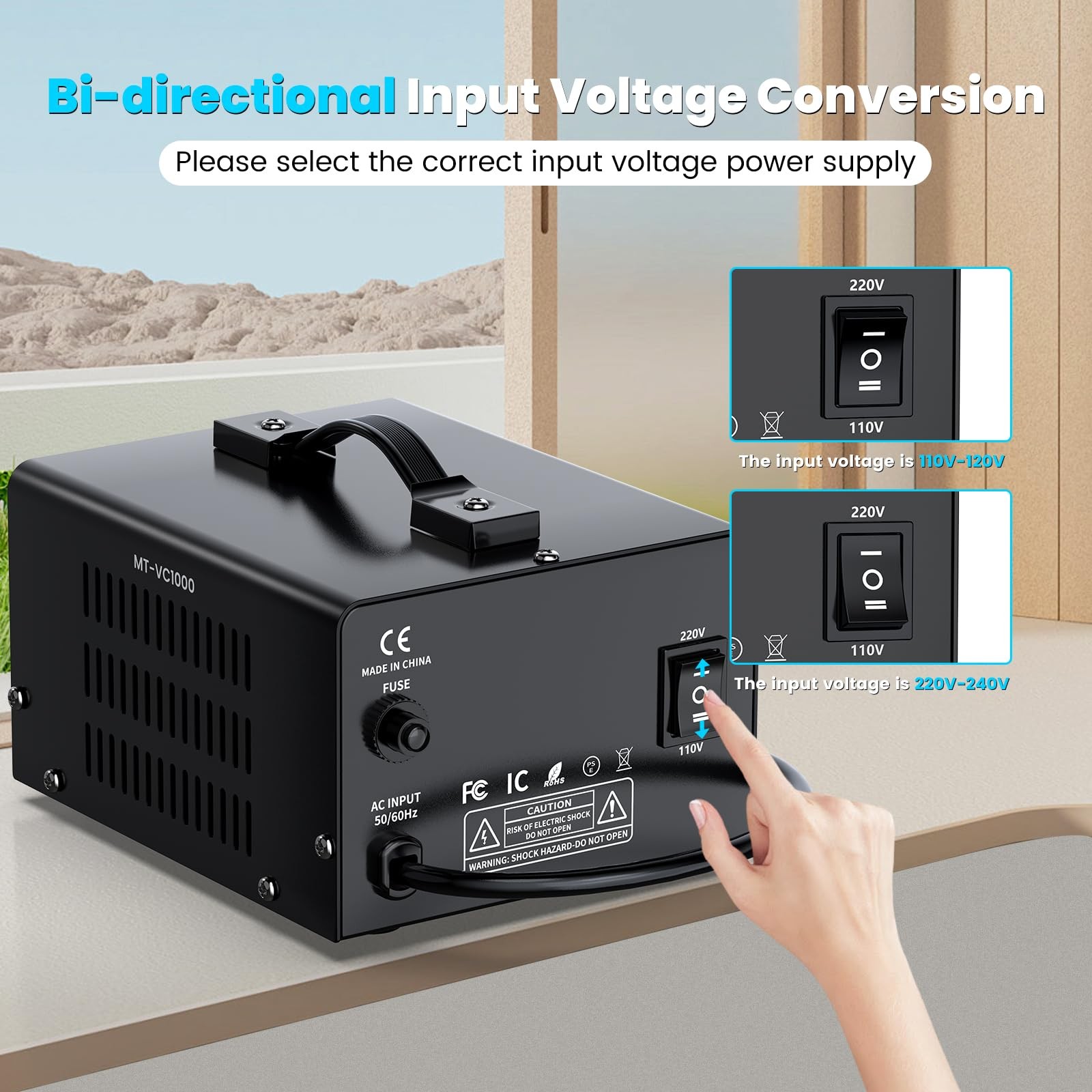 1000W Voltage Converter Transformer(110V to 220V or 220V to 110V) Step Up/Dow…