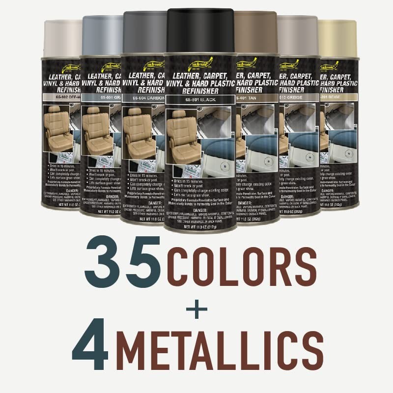 Refinishing Spray Paint Light Beige 11 Oz. for Leather, Vinyl, Metal, Plastic