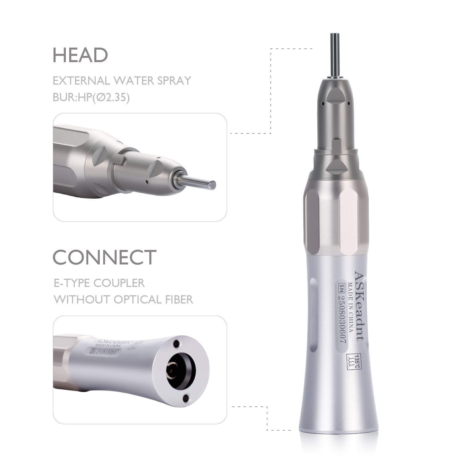 Dental High Low Speed Straight/Air Motor/Nosecone Contra Angle Handpiece 2/4H