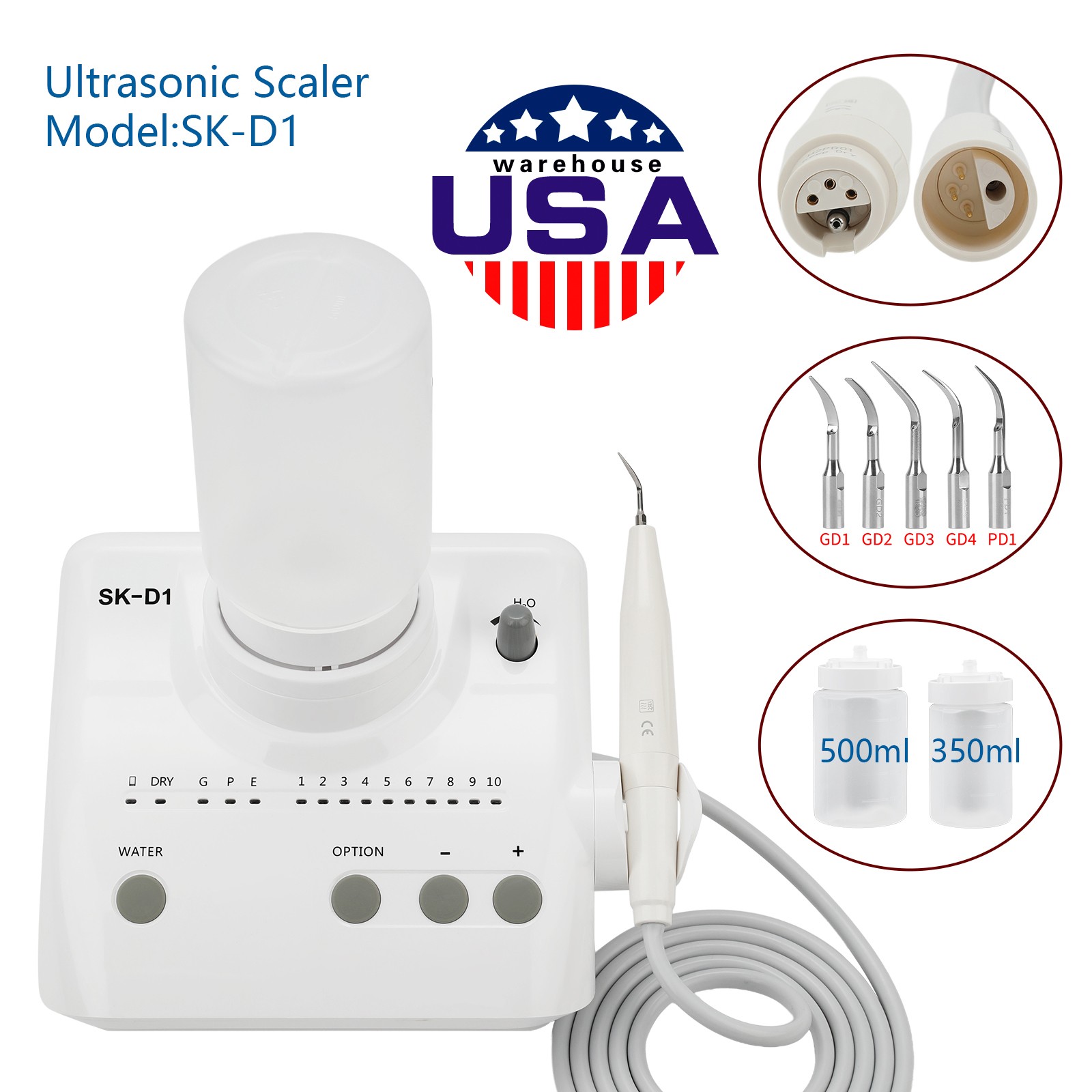 Dental Ultrasonic Scaler fit DTE SATELEC SK-D1( Auto Dosing 2 Bottles) / SK-P3