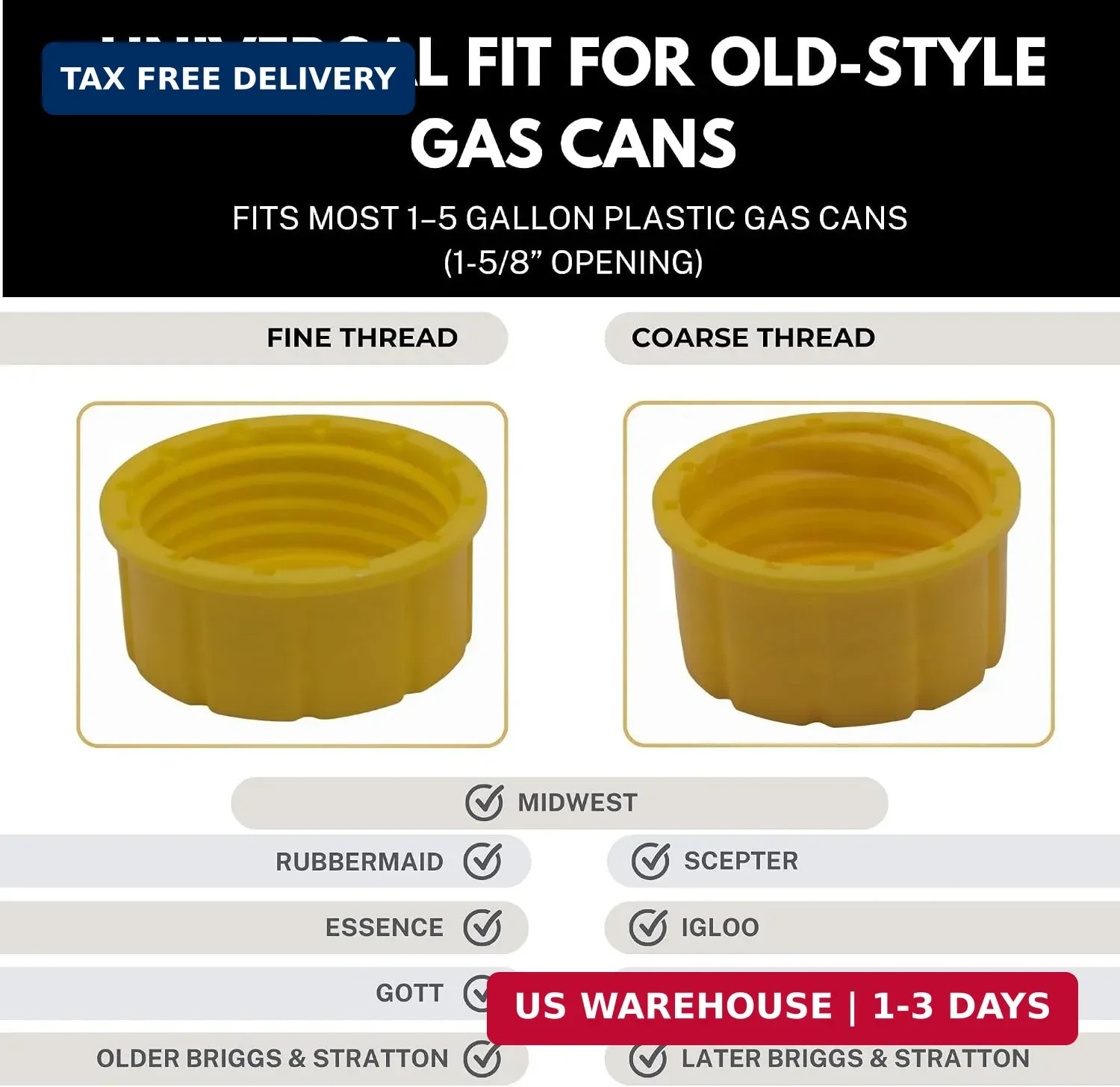 Mr Yellow Cap Gas Can Spout Replacement Kit – 1pack Universal Leakproof Angle Ga