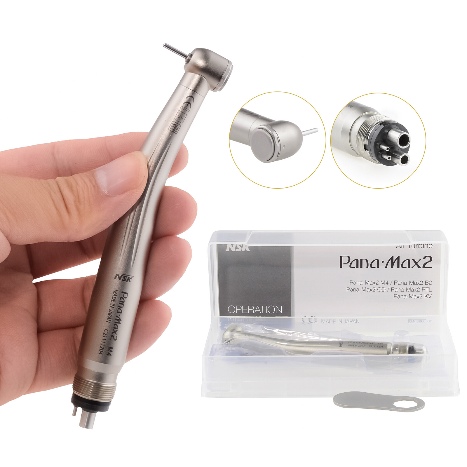 Dental High Speed Handpiece Pana Max2 Single Water Spray Ceramic Bearing B2 / M4