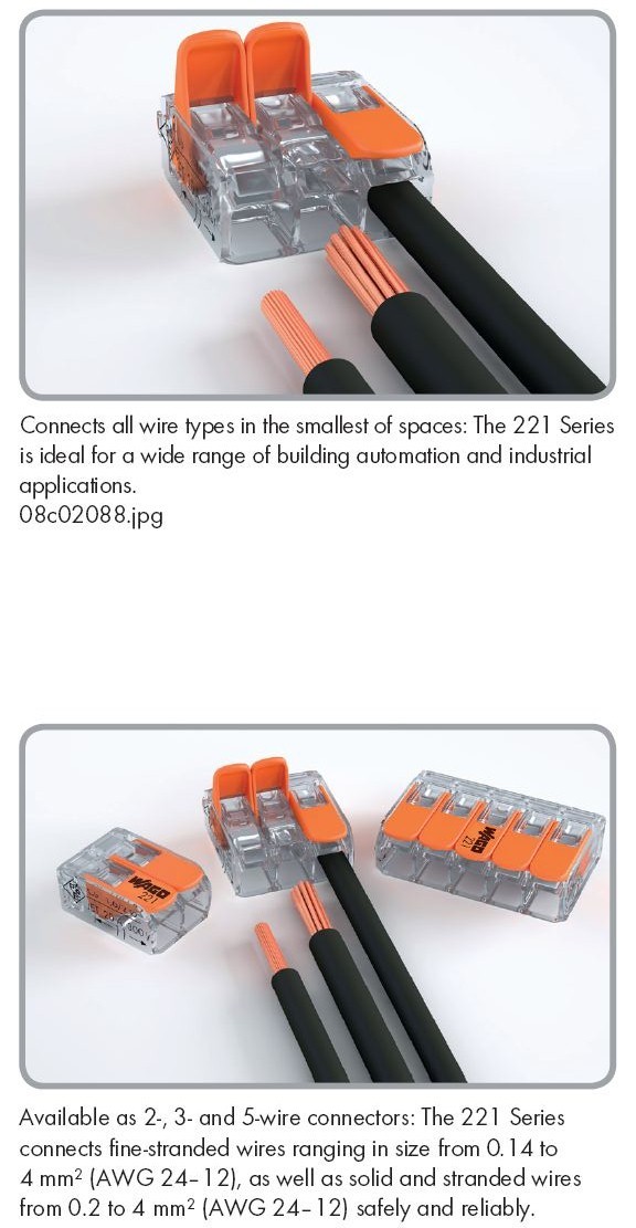 50 pcs WAGO 221-413 COMPACT Splicing Connectors 3 pole Lever Nuts FREE SHIPPING!