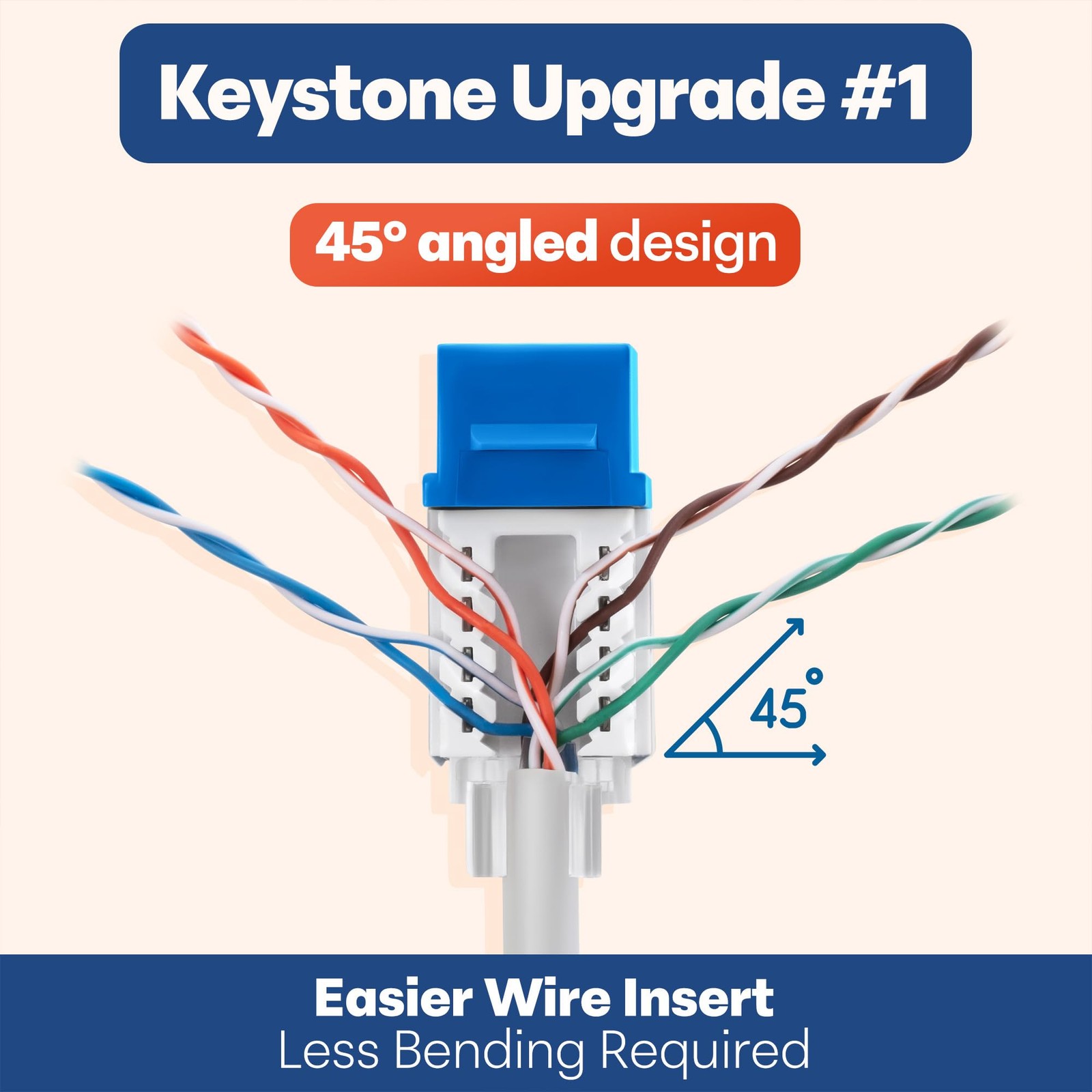 Everest 45Term – 45° Angled Speed Termination Keystone Tool Time Saver Network