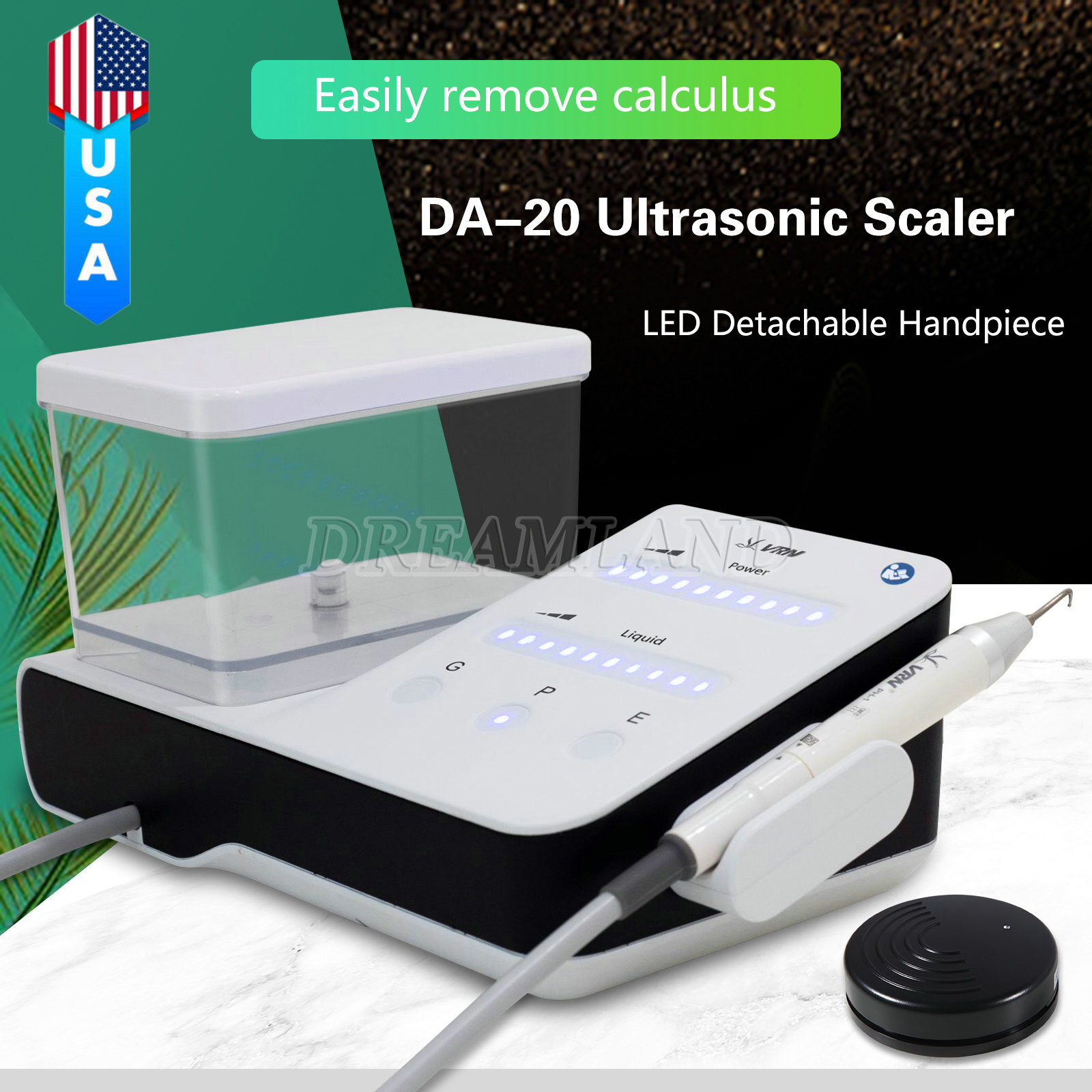 VRN Dental LED Ultrasonic Piezo Scaler / Ultrasonic Air Perio Scaler Handpiece