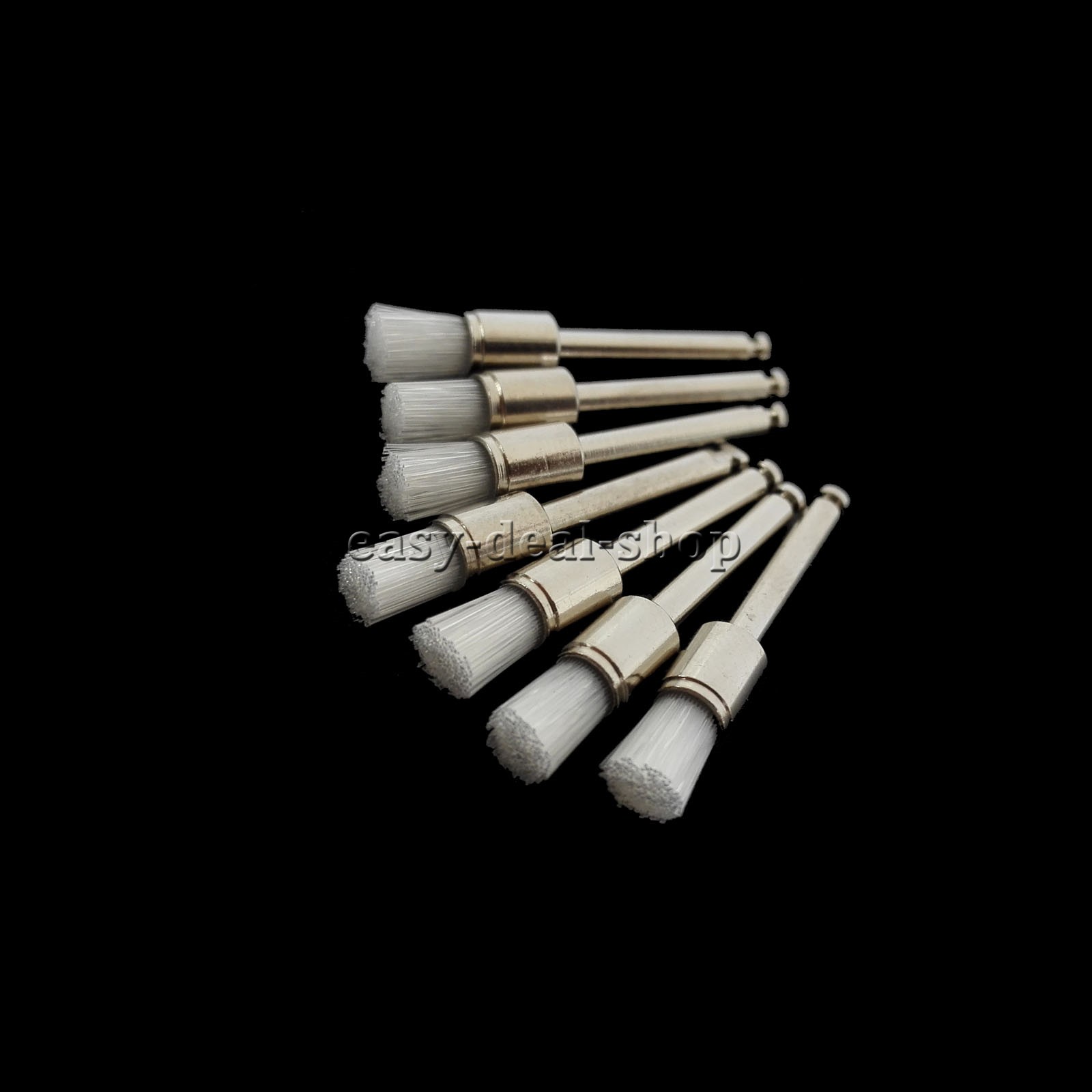 200 Pcs Dental White & Colorful Nylon Latch Flat Polishing Polisher Prophy Brush