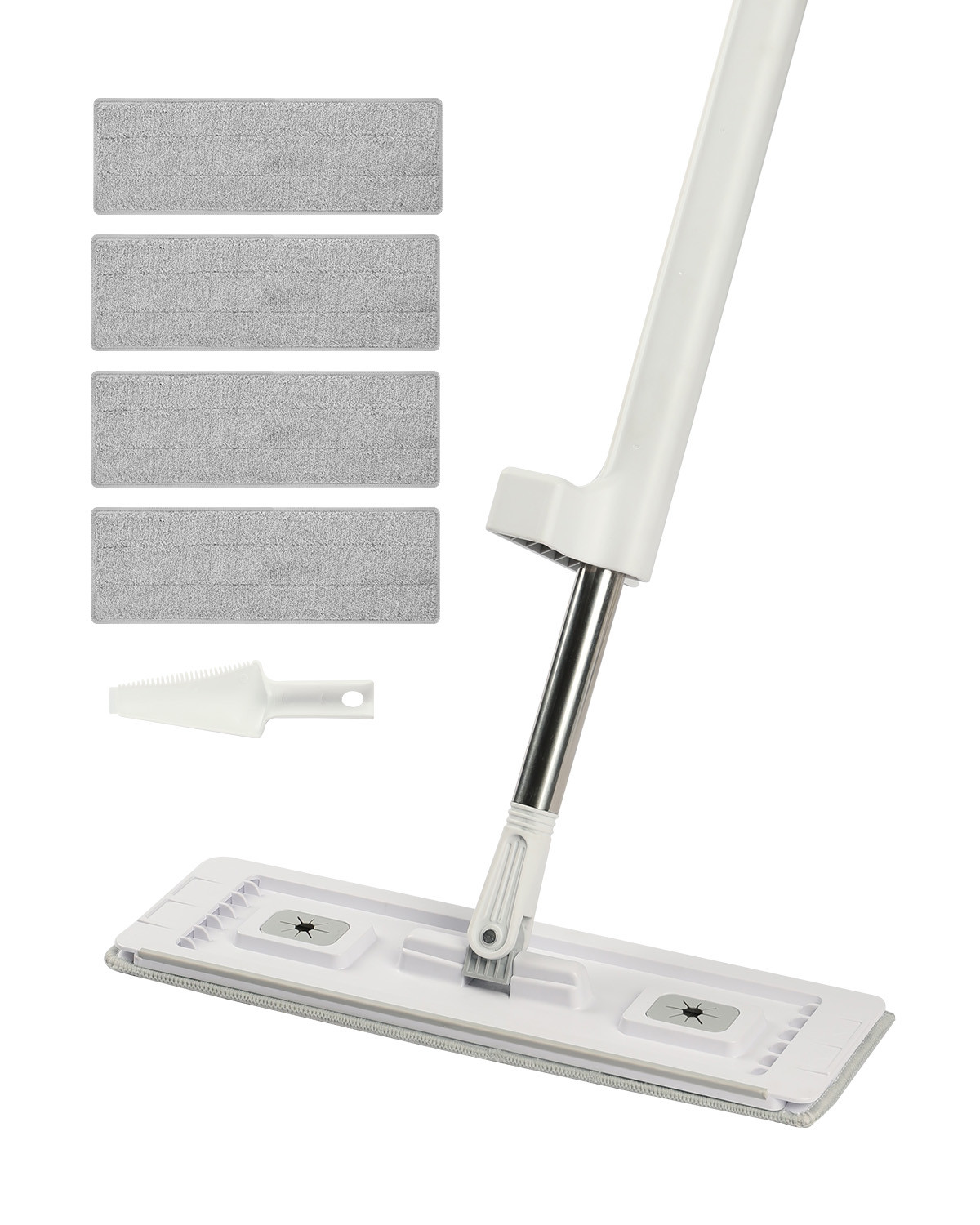 VEVOR Microfiber Flat Mop with 4 Mop Pads Flat Mop for Dry and Wet Floor