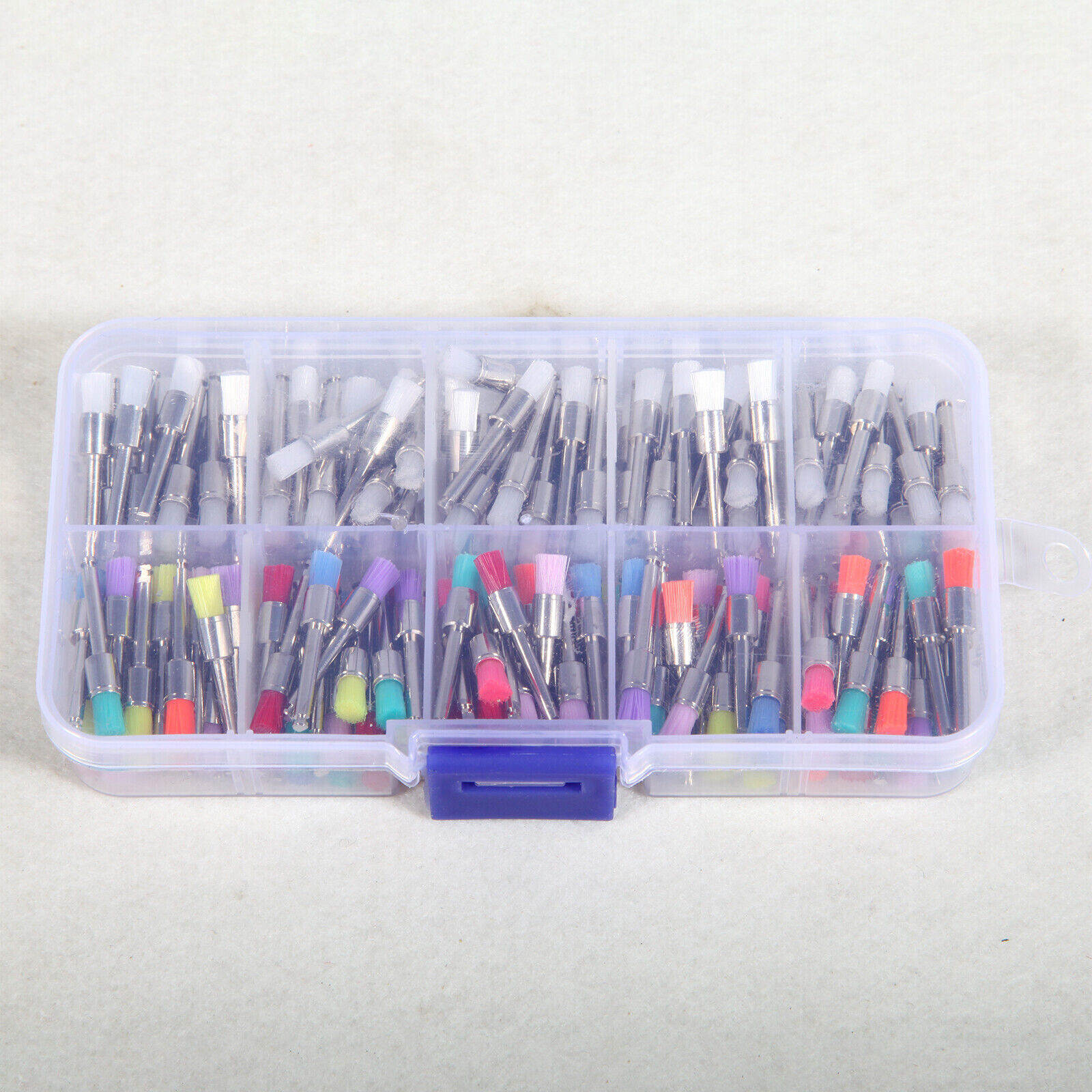 200 PCS Dental Nylon Polishing Flat Latch Polisher Prophy Brush Disposable mix