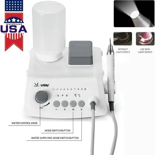 USA Dental Ultrasonic Scaler fit EMS Cavitron + LED Handpiece+Tips+Bottle VRN-A8