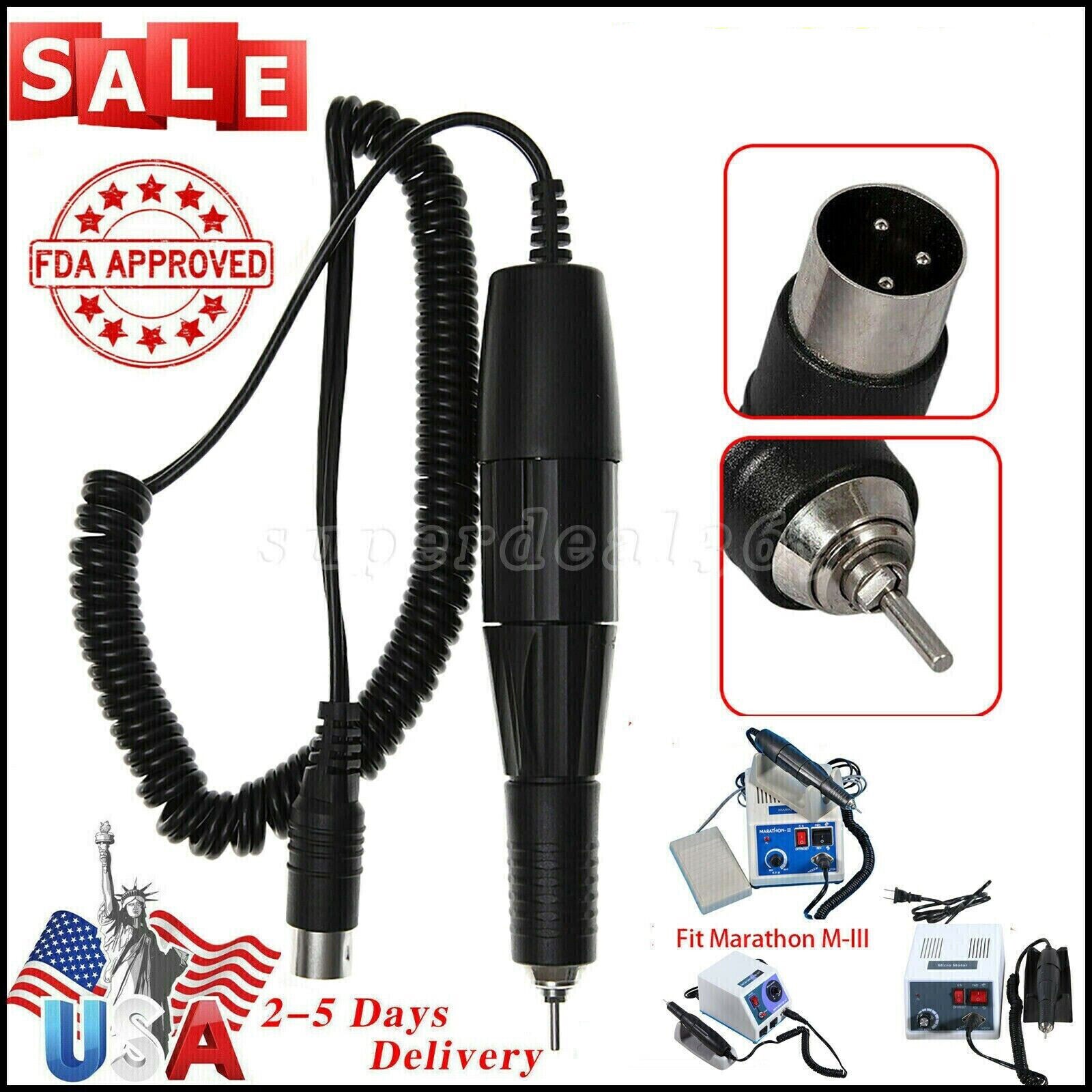 Dental Electric Micro Motor Polishing Handpiece Fit Marathon 35K RPM Handle Lab
