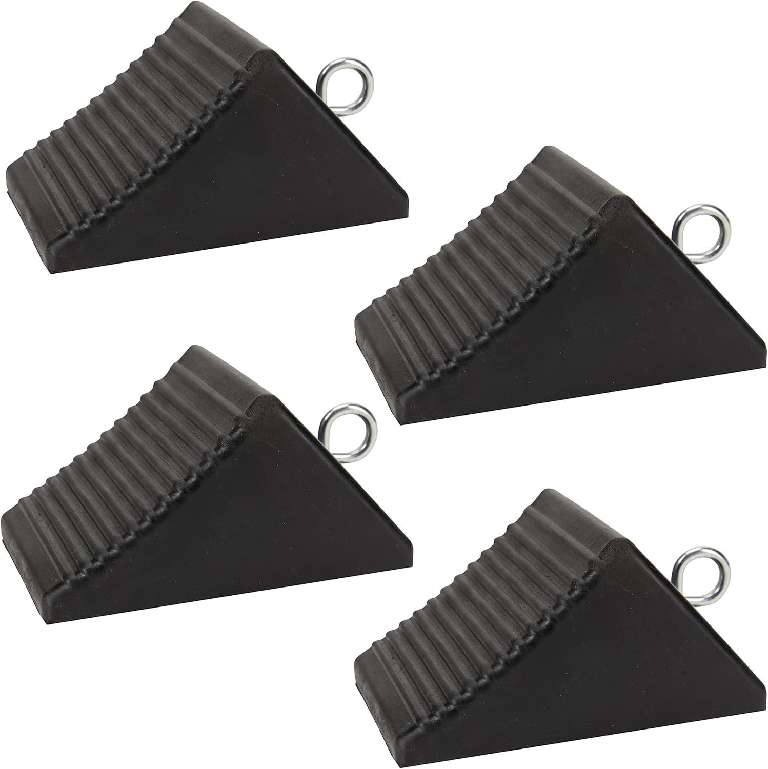 AFA Tooling – Heavy Duty Rubber Wheel Chocks W/Eyebolt Tie off Handles – RV Whee