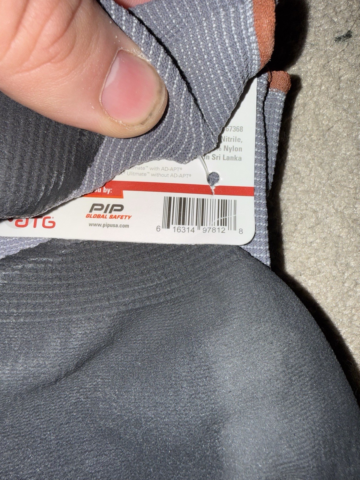 MaxiFlex Ultimate Large Gray Nitrile-Coated Outdoor & Work Gloves 2-PAIRS