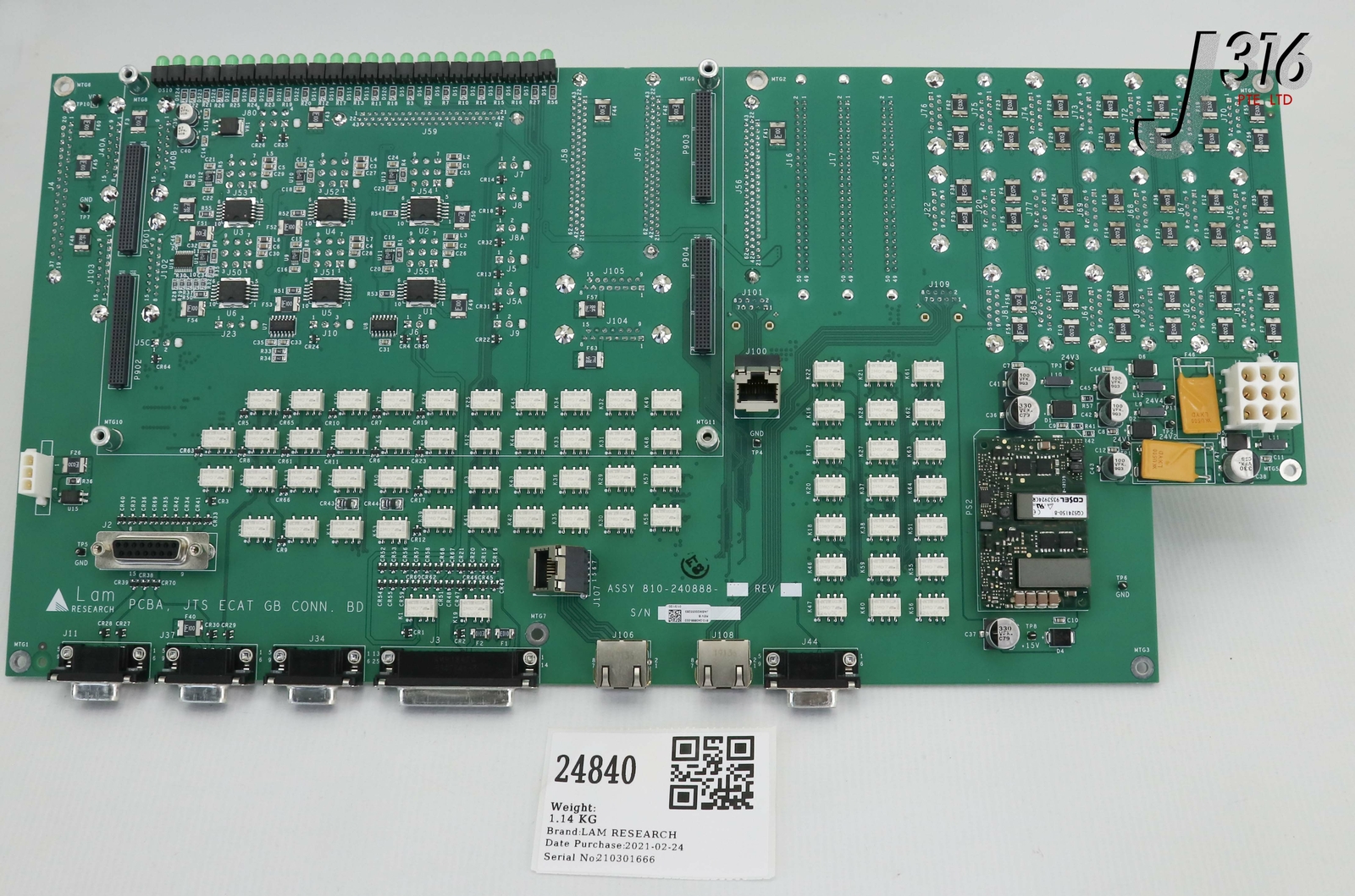 24840 LAM RESEARCH PCB, PCBA, JTS ECAT GB CONN. BD 810-240888-002