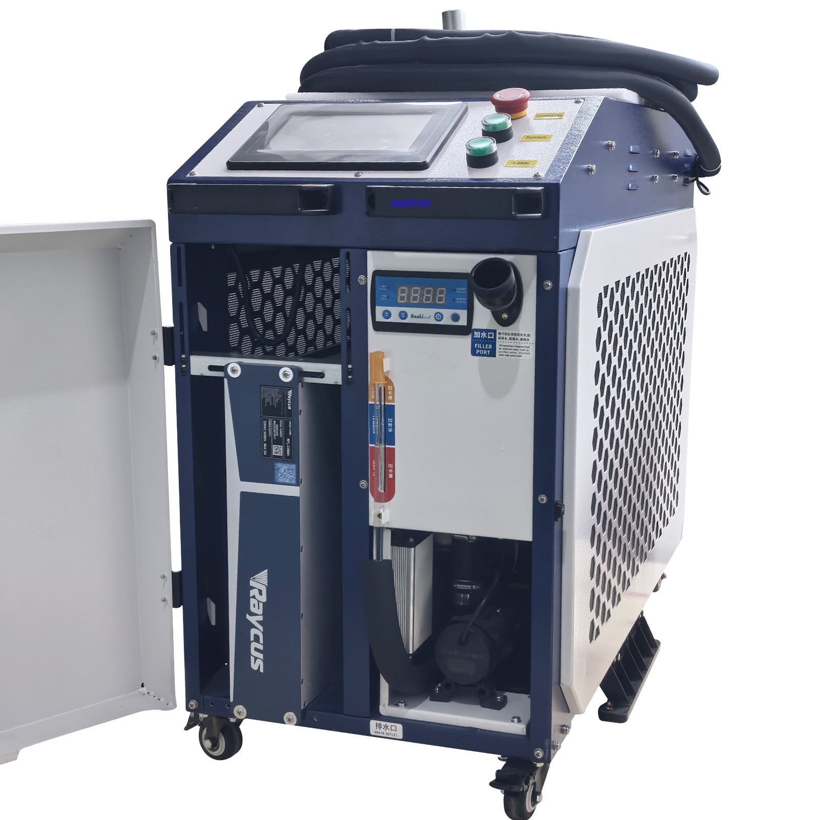 ?Raycus 3000W Handheld Fiber Laser Welder Cutting Cleaning Machine 4 IN1 Double