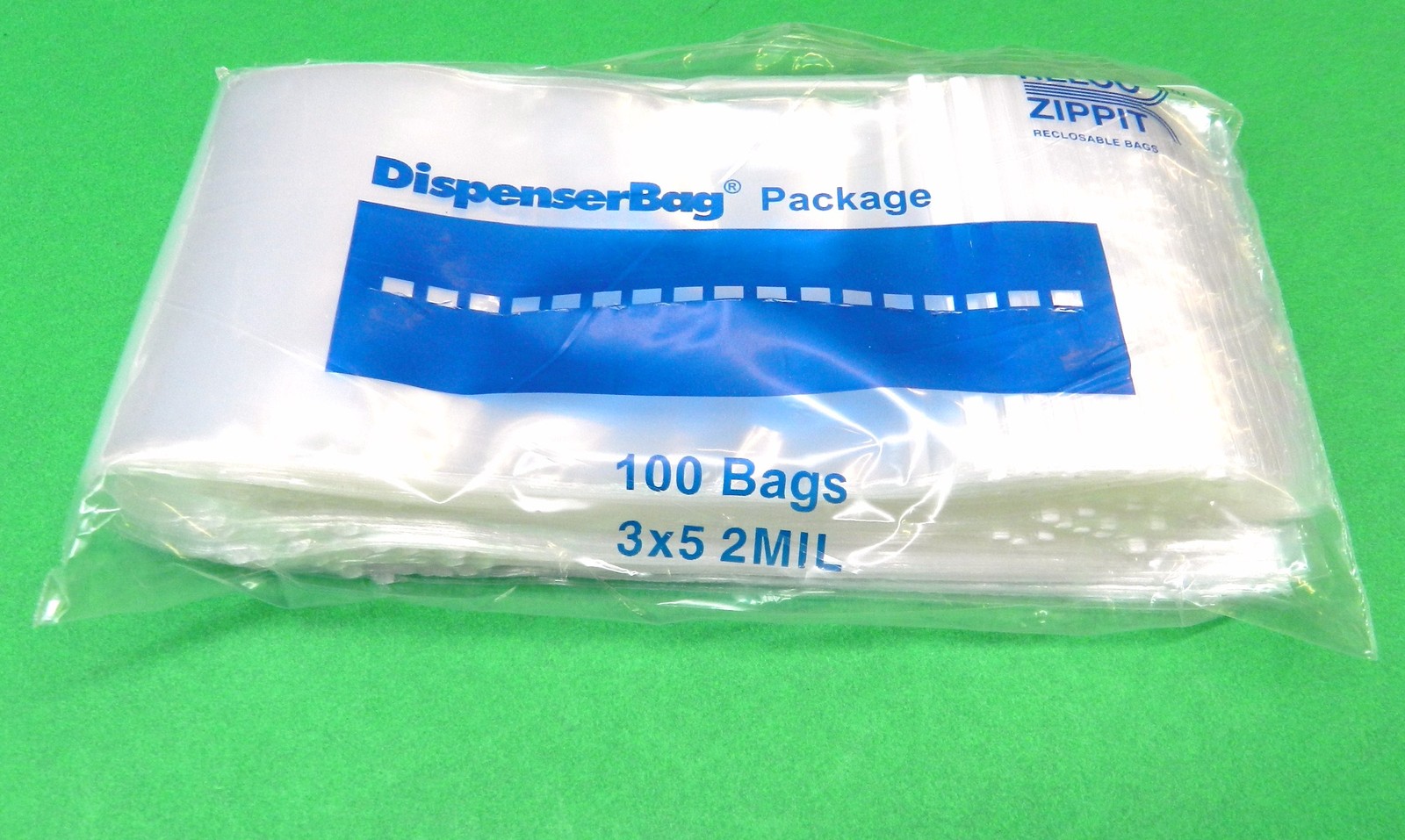 1000 3″x5″ Reloc Zippit Bags Clear 2Mil Reclosable Zip Seal Slide Lock Baggies