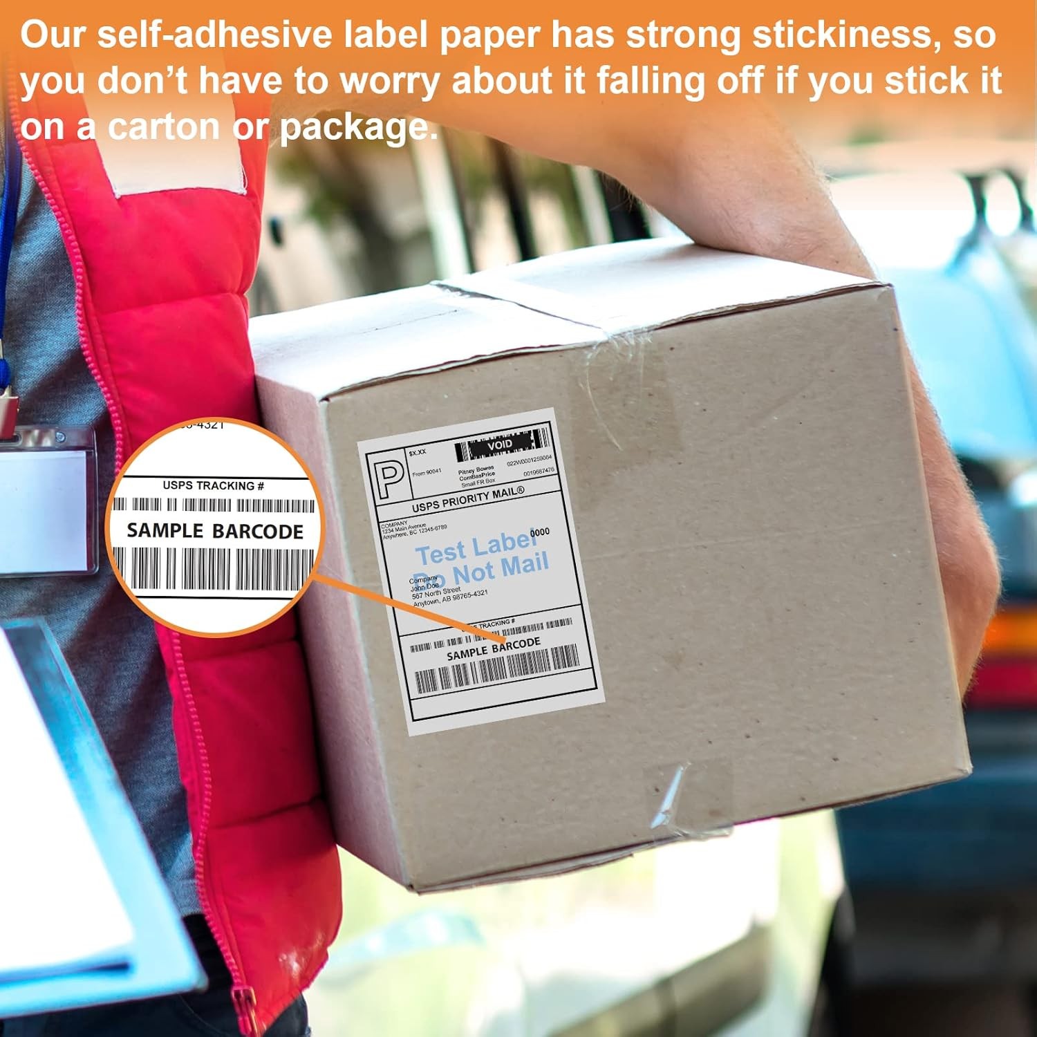 500-10000 4″x6″ Fanfold Direct Thermal Shipping Labels for Zebra & Rollo Printer