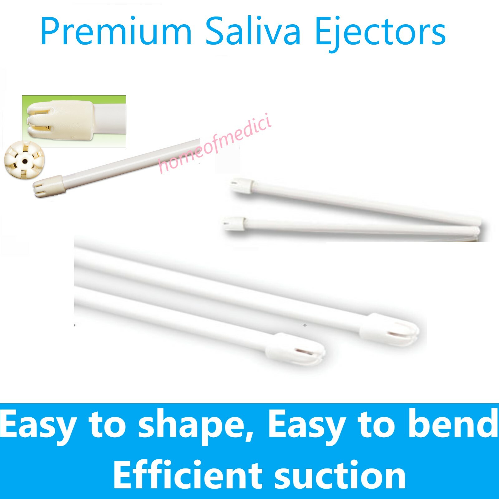 100-1000/Box Dental Saliva Ejectors Suction Ejector Blue Or White, US Manufactur