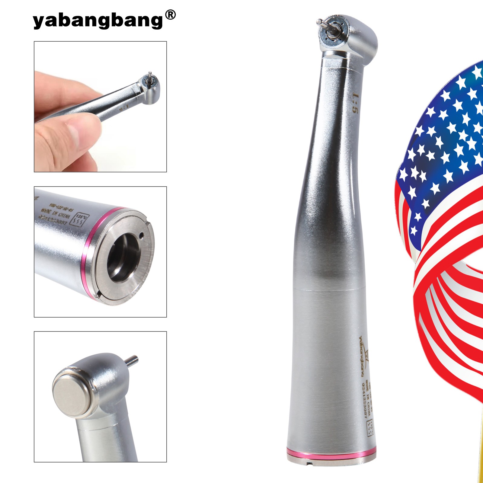 Dental 1:5 Increasing Inner Channel Contra Angle Handpiece 4 Spray NSK Style
