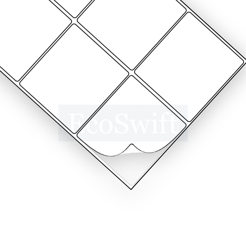 6-60,000 4 x 3 1/3 “EcoSwift” Laser Address Shipping Adhesive Labels 6 per sheet