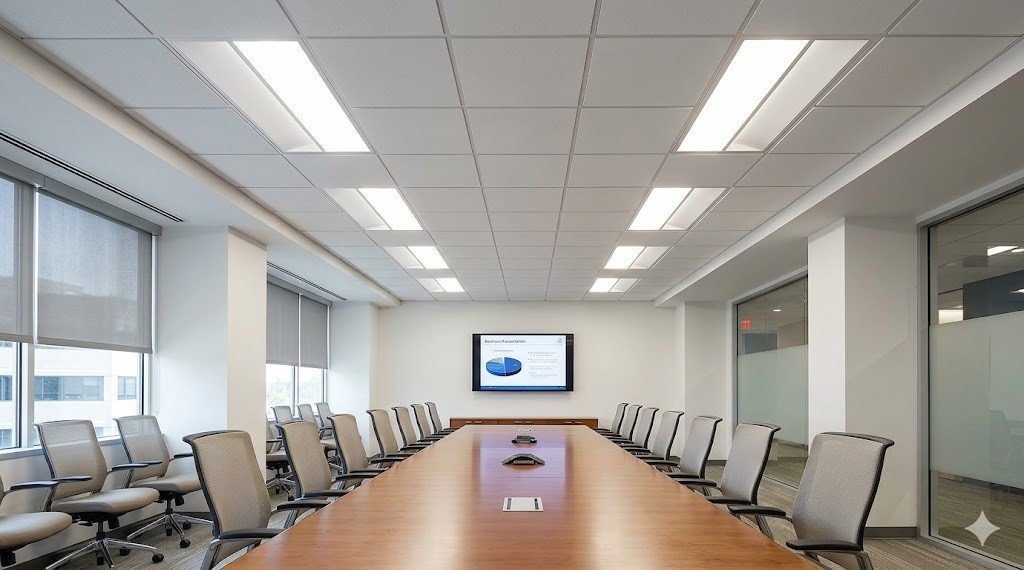 10 Pack 1×4 LED Flat Panel Shop Office Ceiling Light Selectable 5000K/4000K/3500
