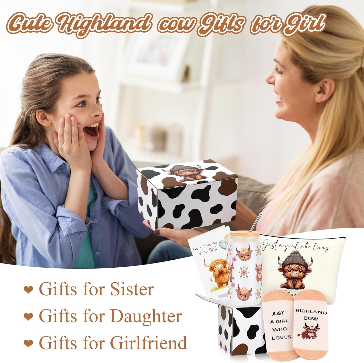 Highland Cow Gifts for Women, Decor, Cute highland cow gifts