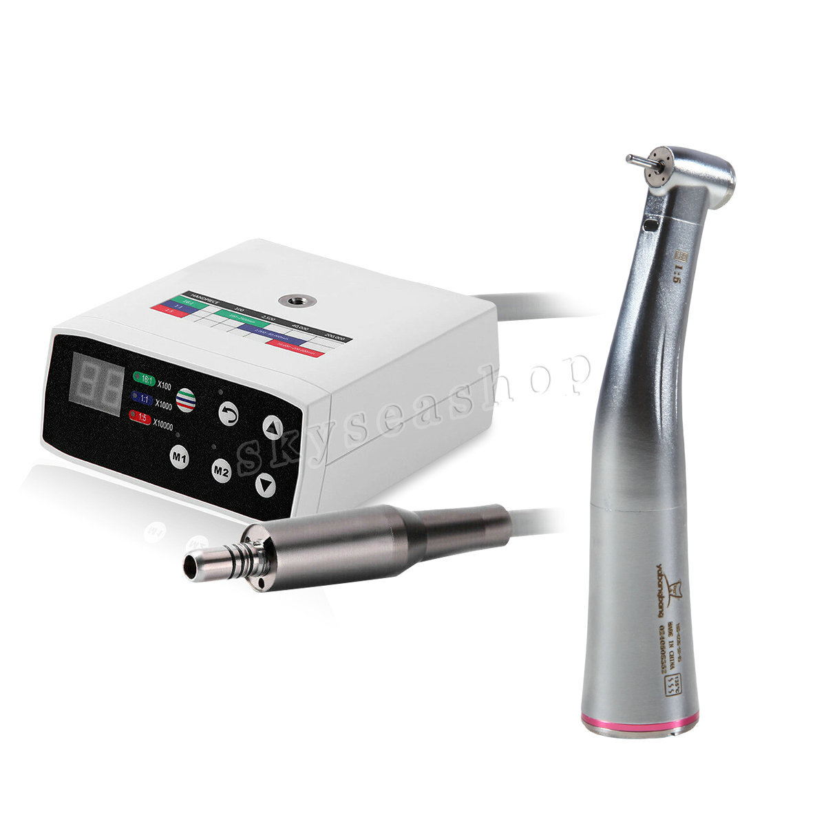 NSK NL400 Type Dental Electric Motor + 1:5 Handpiece Fiber Optic Contra Angle