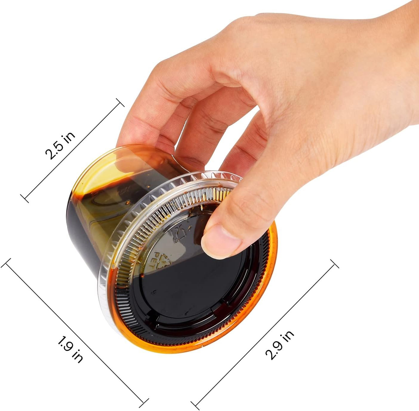 [5.5 OZ, 50 Sets] Clear Disposable Plastic Portion Cups with Leakproof Lids …