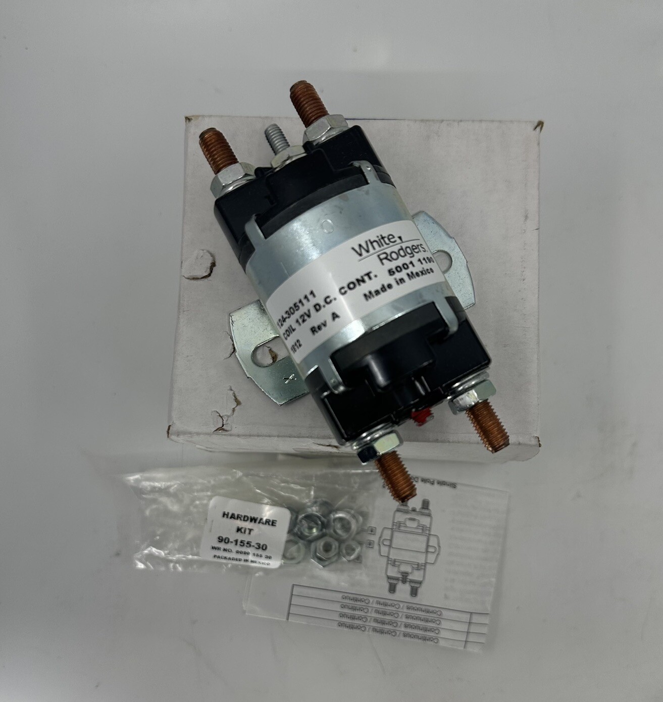 WHITE-RODGERS 124-305111 DC Continuous Power Solenoid 12V NEW IN BOX
