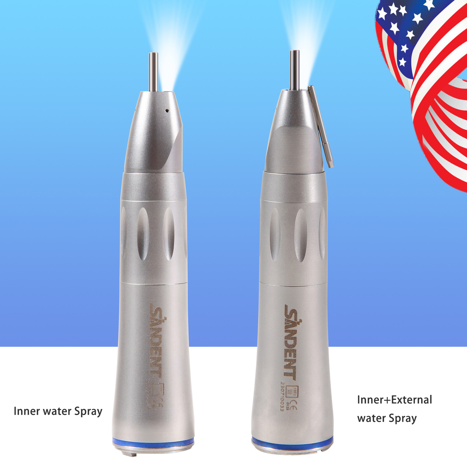 SANDENT Dental 1:1 Fiber Optic LED Surgical Straight Handpiece Nose Cone DL