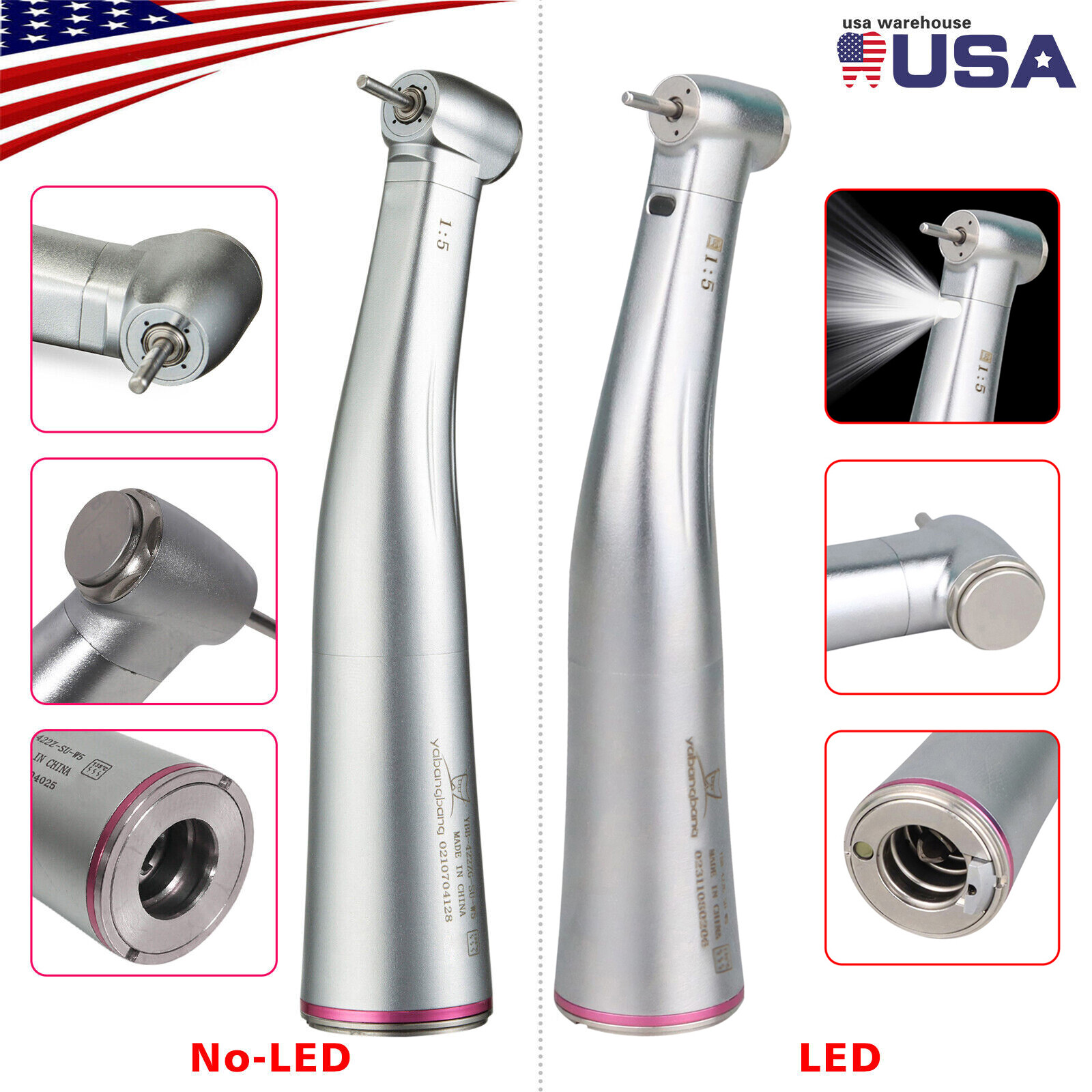 1:5 Fibra Óptica Interna LED Contra Angulo Increasing Handpiece Fit NSK KaV