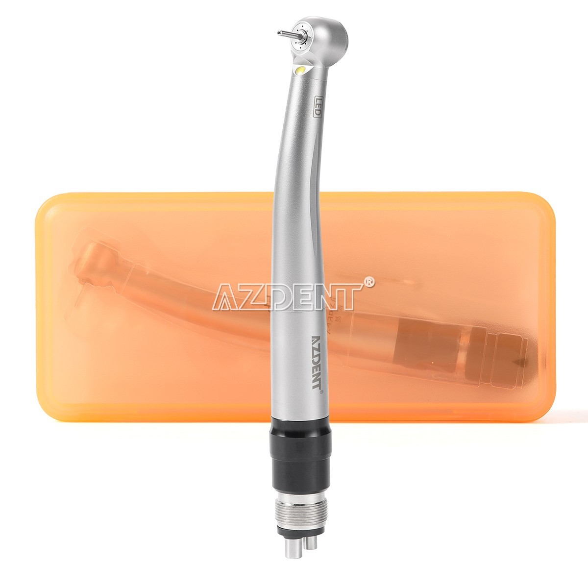 AZDENT Dental LED E-generator High Speed Handpiece With 4 Hole Quick Coupler